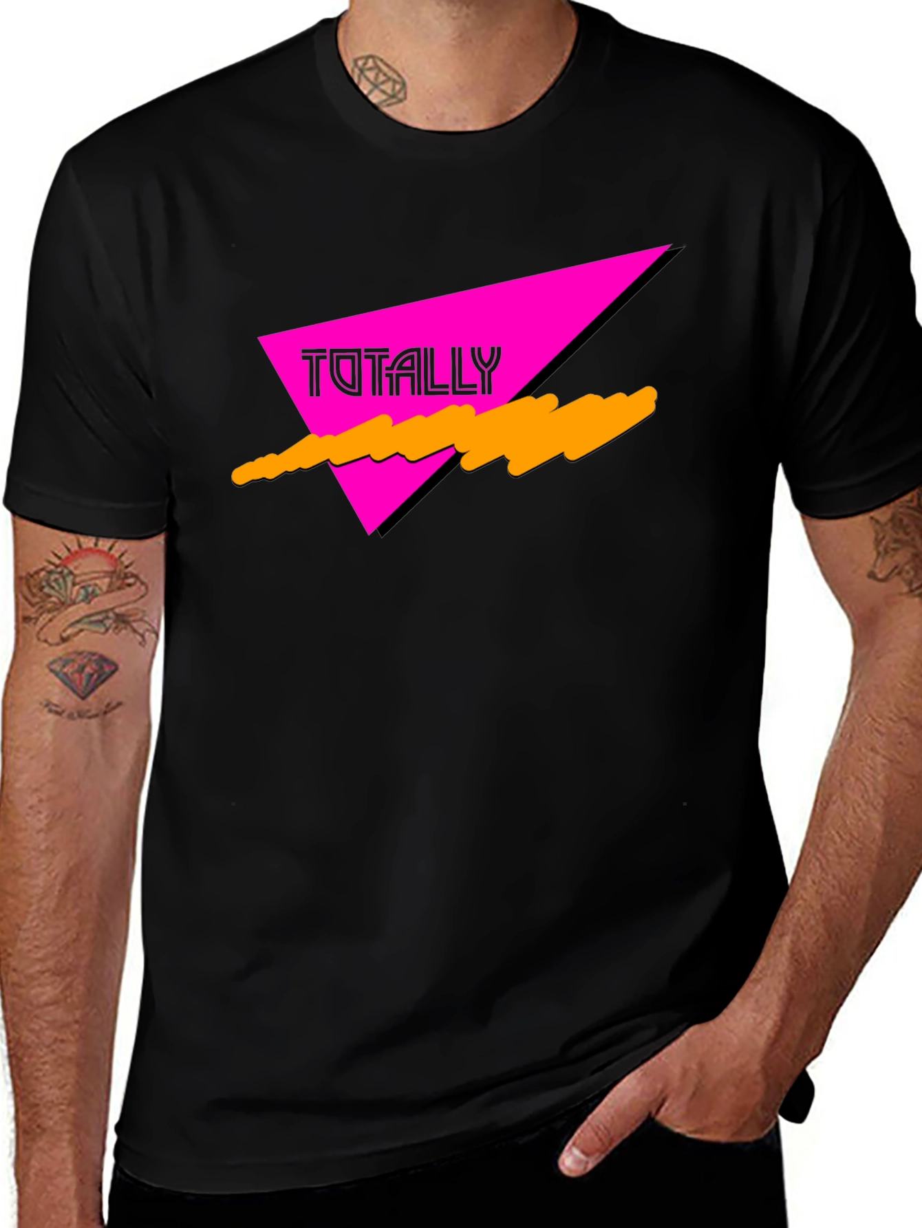 Variant 12 of Totally 80s Retro Graphic Tee - Black