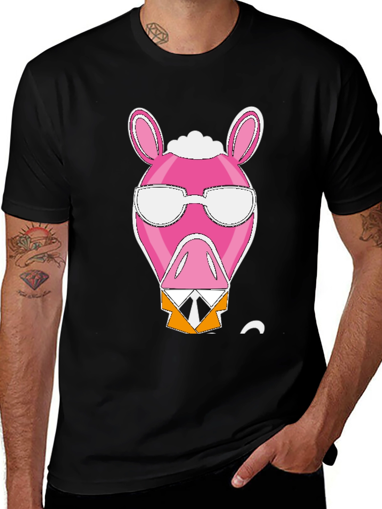 Variant 12 of Cool Pink Horse in Suit Graphic T-Shirt