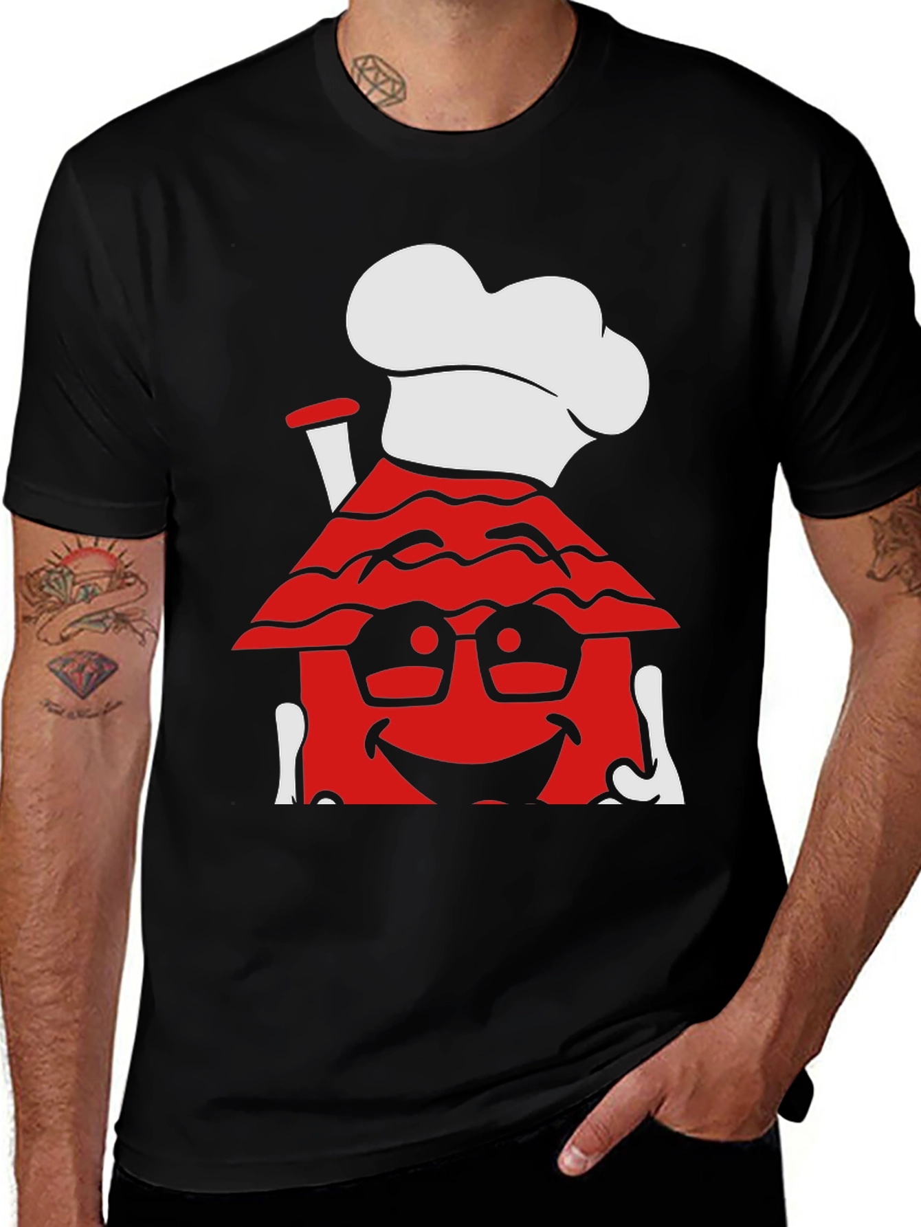 Variant 17 of Chef House Graphic Tee - Black Cotton T-Shirt