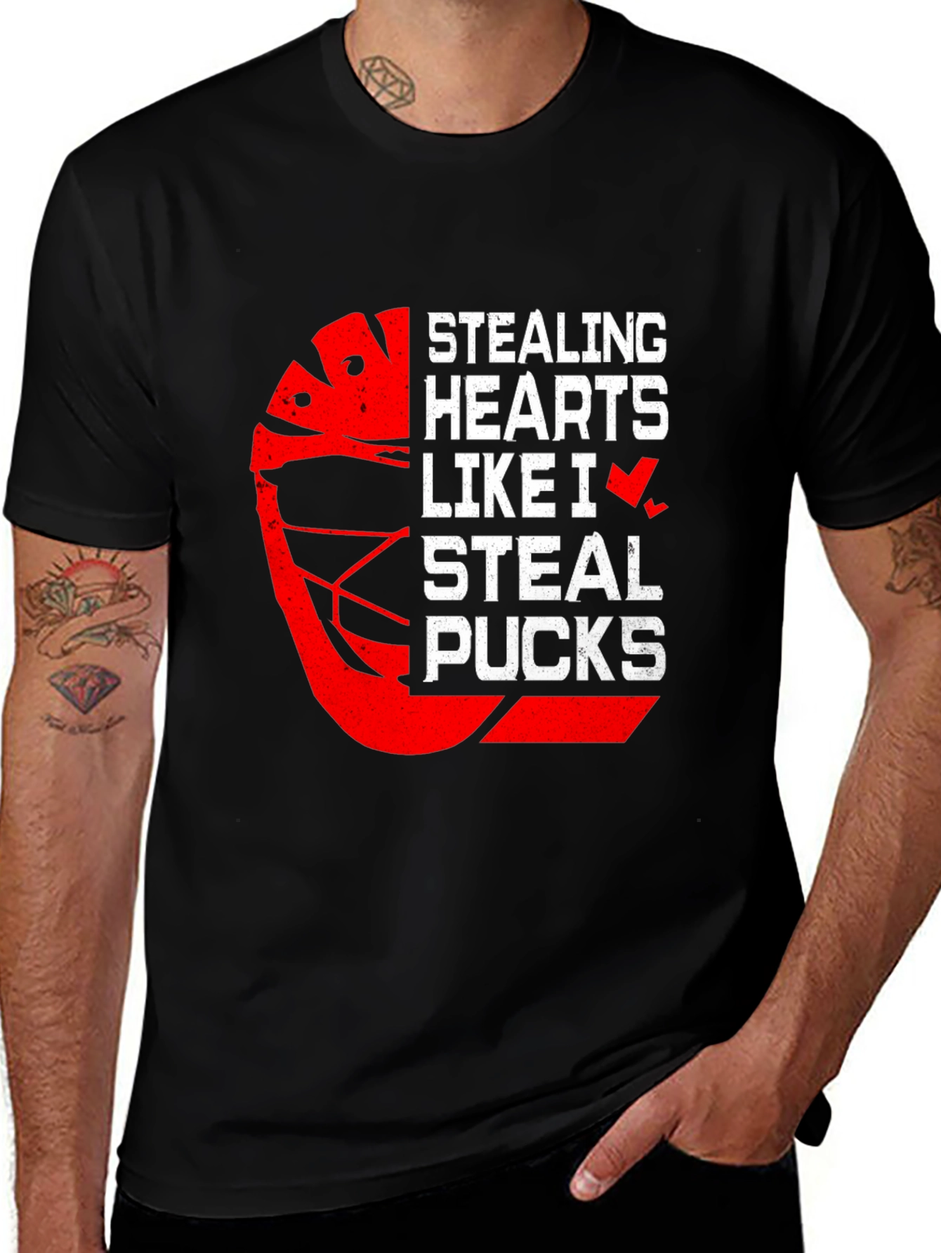 Variant 9 of Stealing Hearts Like I Steal Pucks T-Shirt
