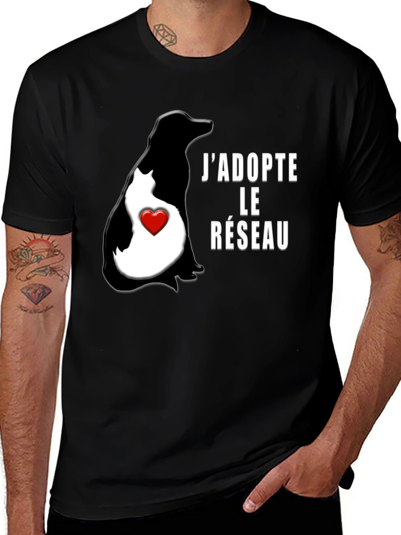 J'Adopte le Réseau Graphic Tee