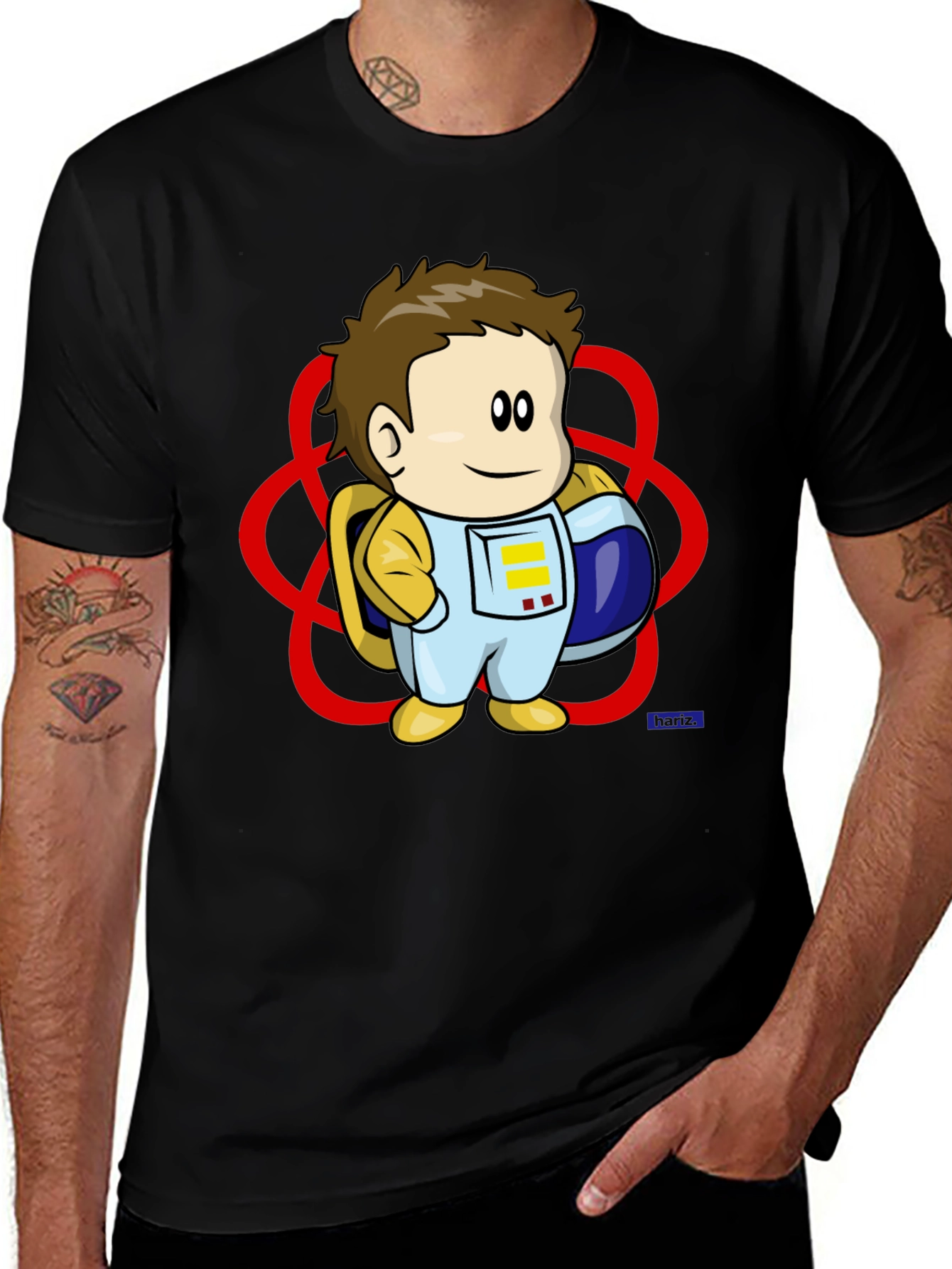 Variant 19 of Astronaut Cartoon Graphic T-Shirt