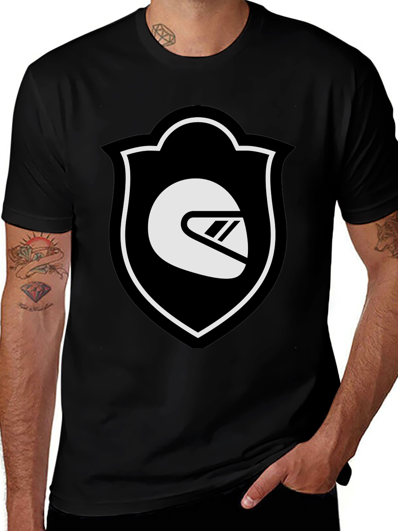Variant 15 of Racing Helmet Shield Graphic T-Shirt