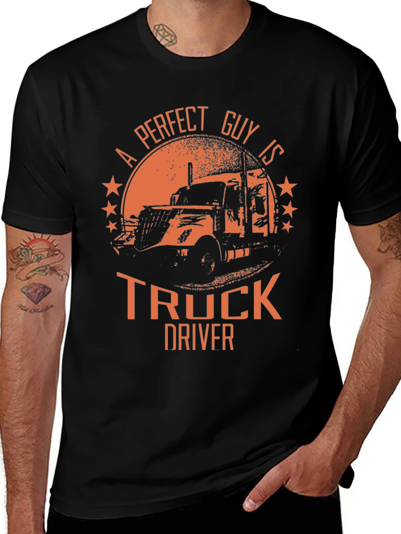 Variant 18 of Truck Driver T-Shirt - Perfect Guy Design