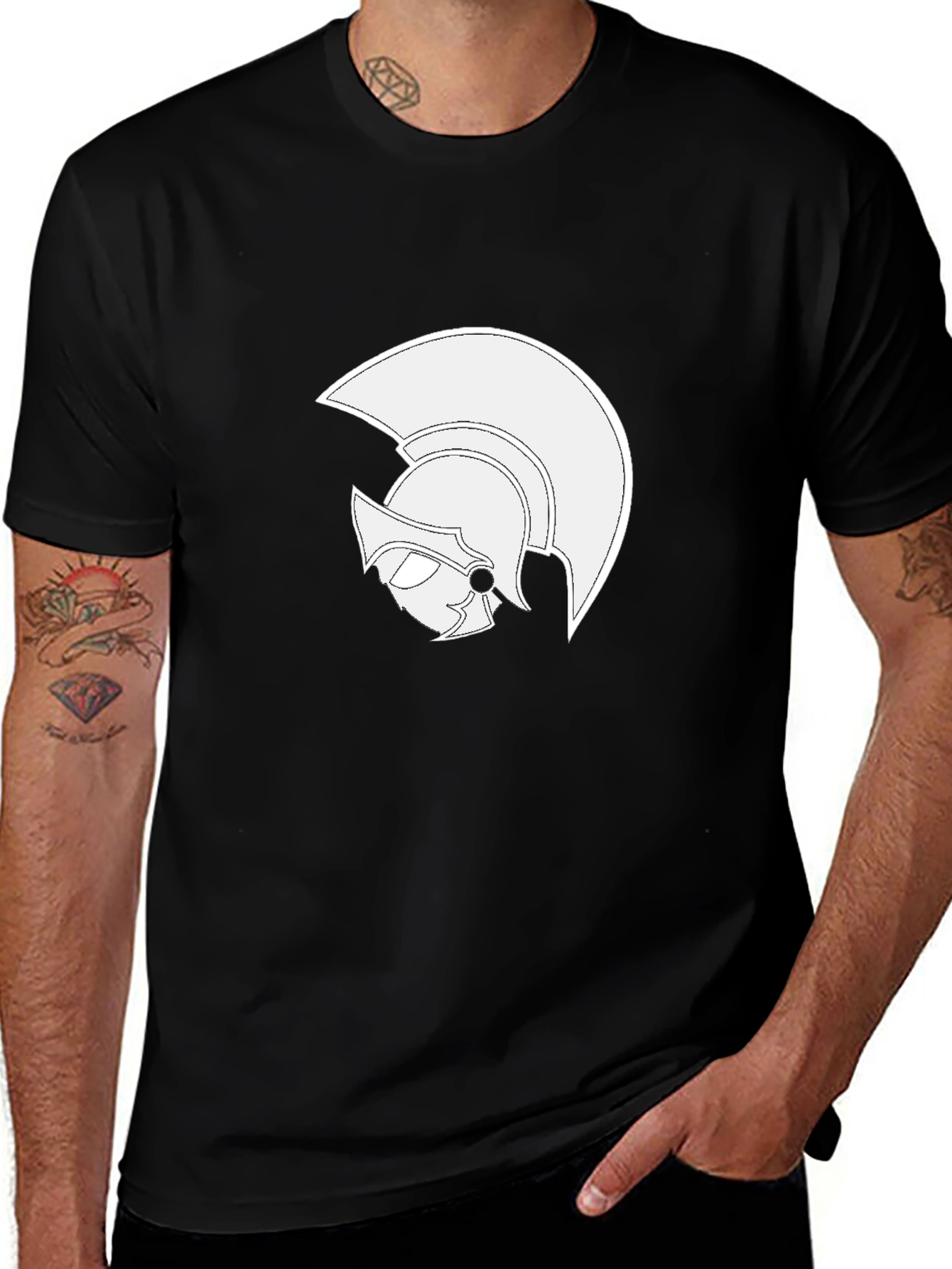 Trojan Helmet Graphic Tee - Classic Style