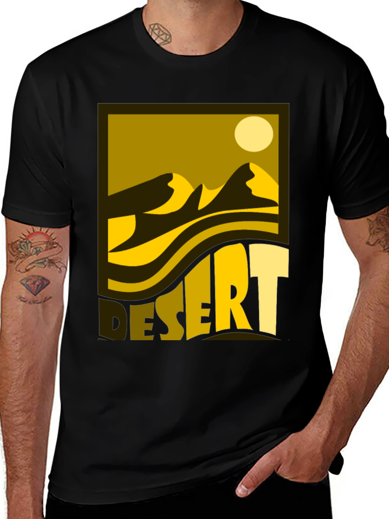 Variant 13 of Desert Graphic Black T-Shirt