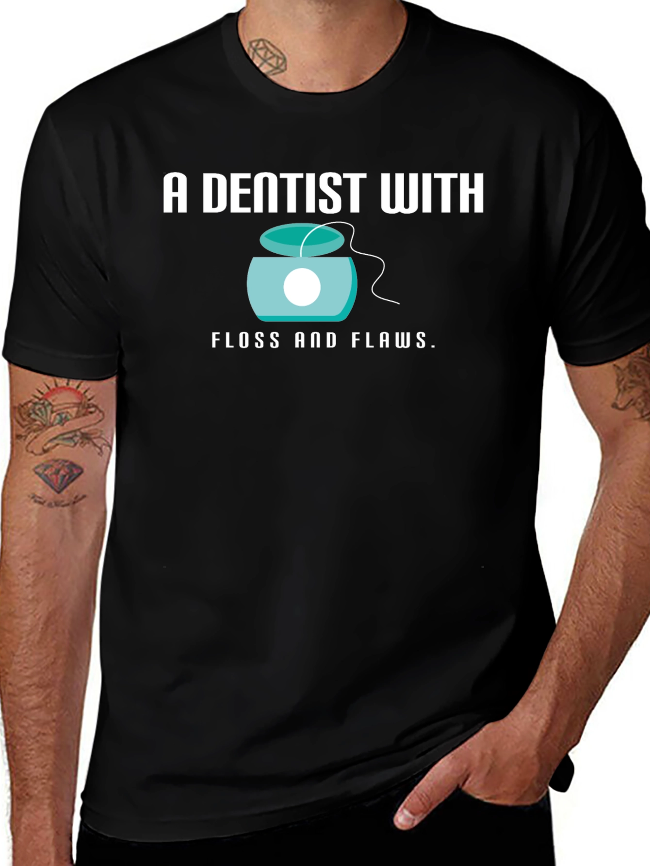 Variant 7 of Dentist Floss and Flaws Graphic T-Shirt