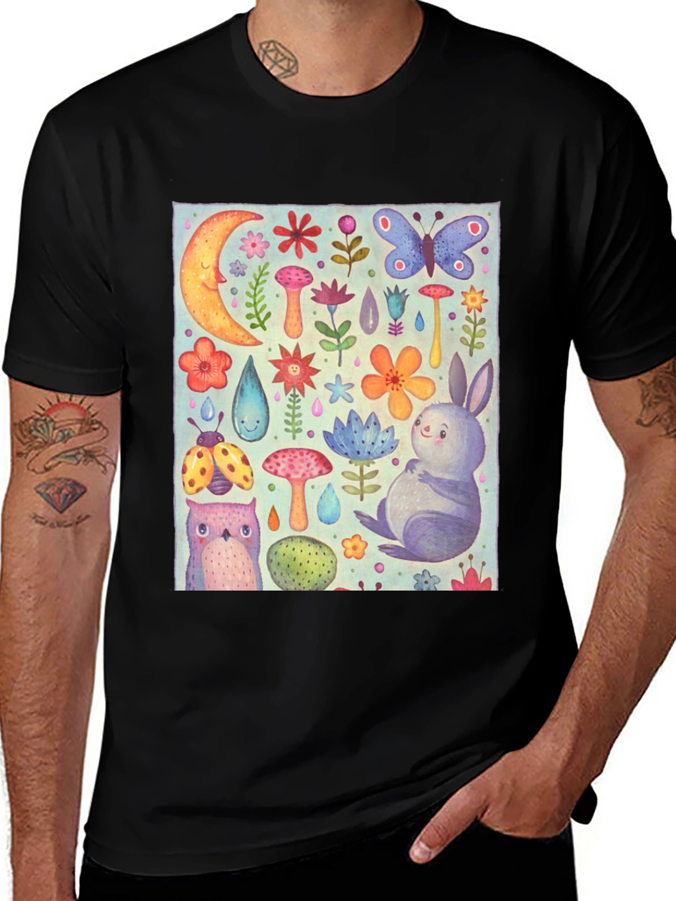 Variant 18 of Whimsical Forest Creature Print T-Shirt