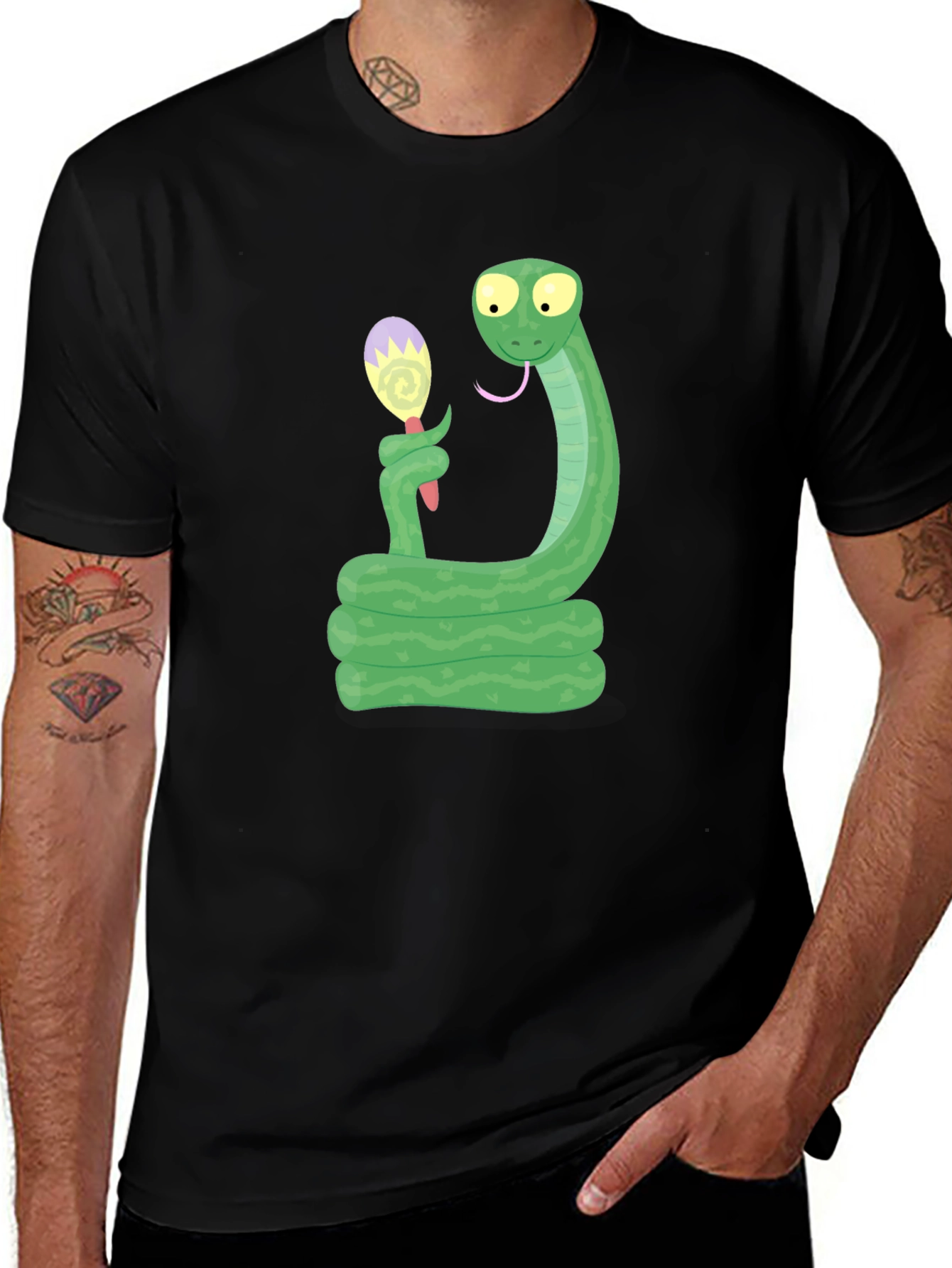 Variant 17 of Snake Eating Ice Cream T-Shirt