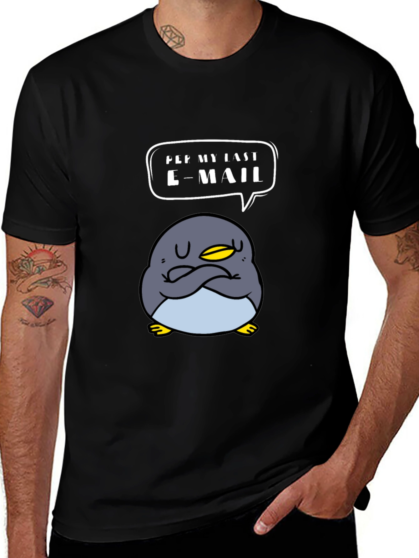 Funny Penguin T-Shirt - Read My Last Email