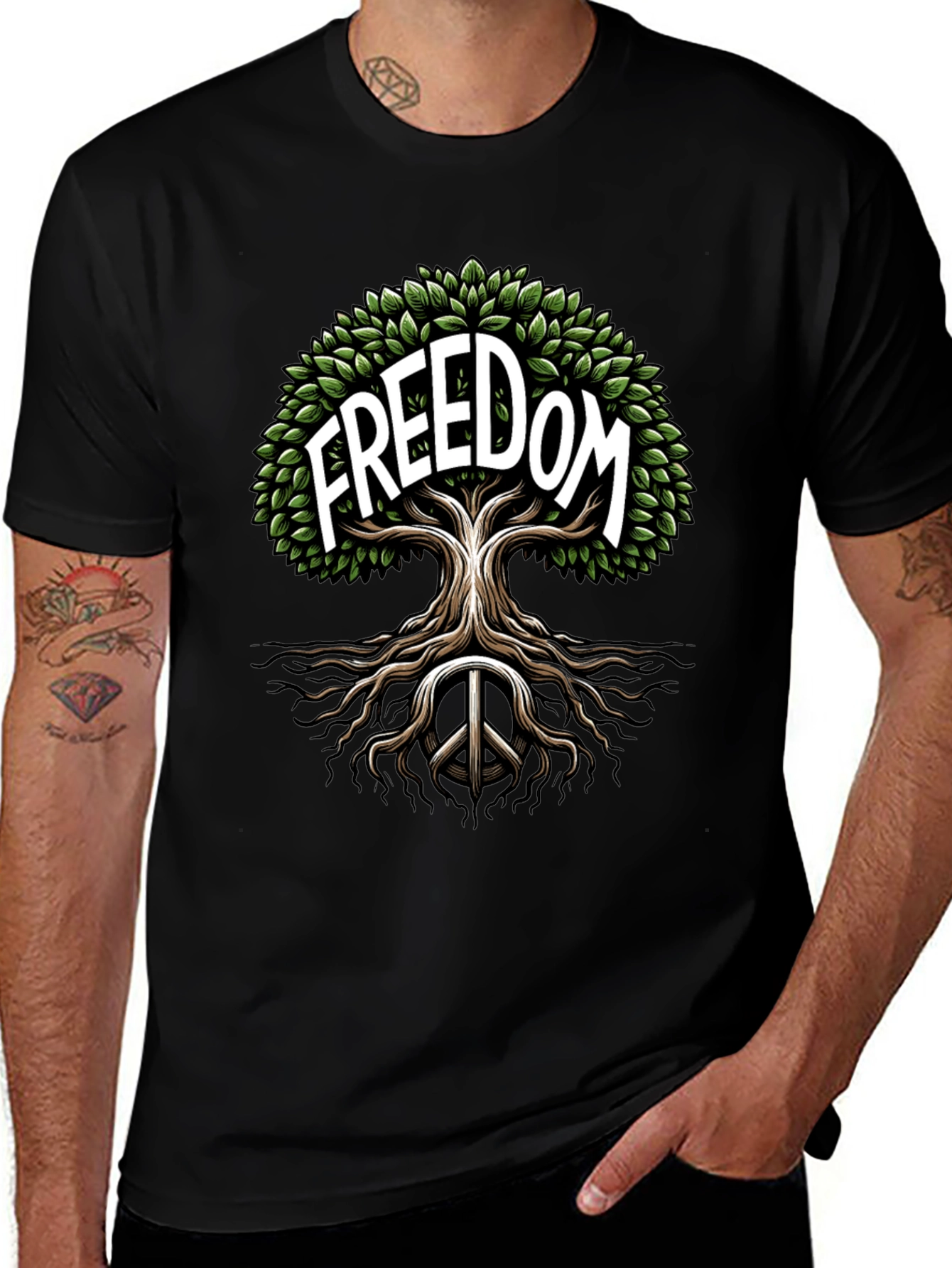 Variant 2 of Freedom Tree Graphic T-Shirt