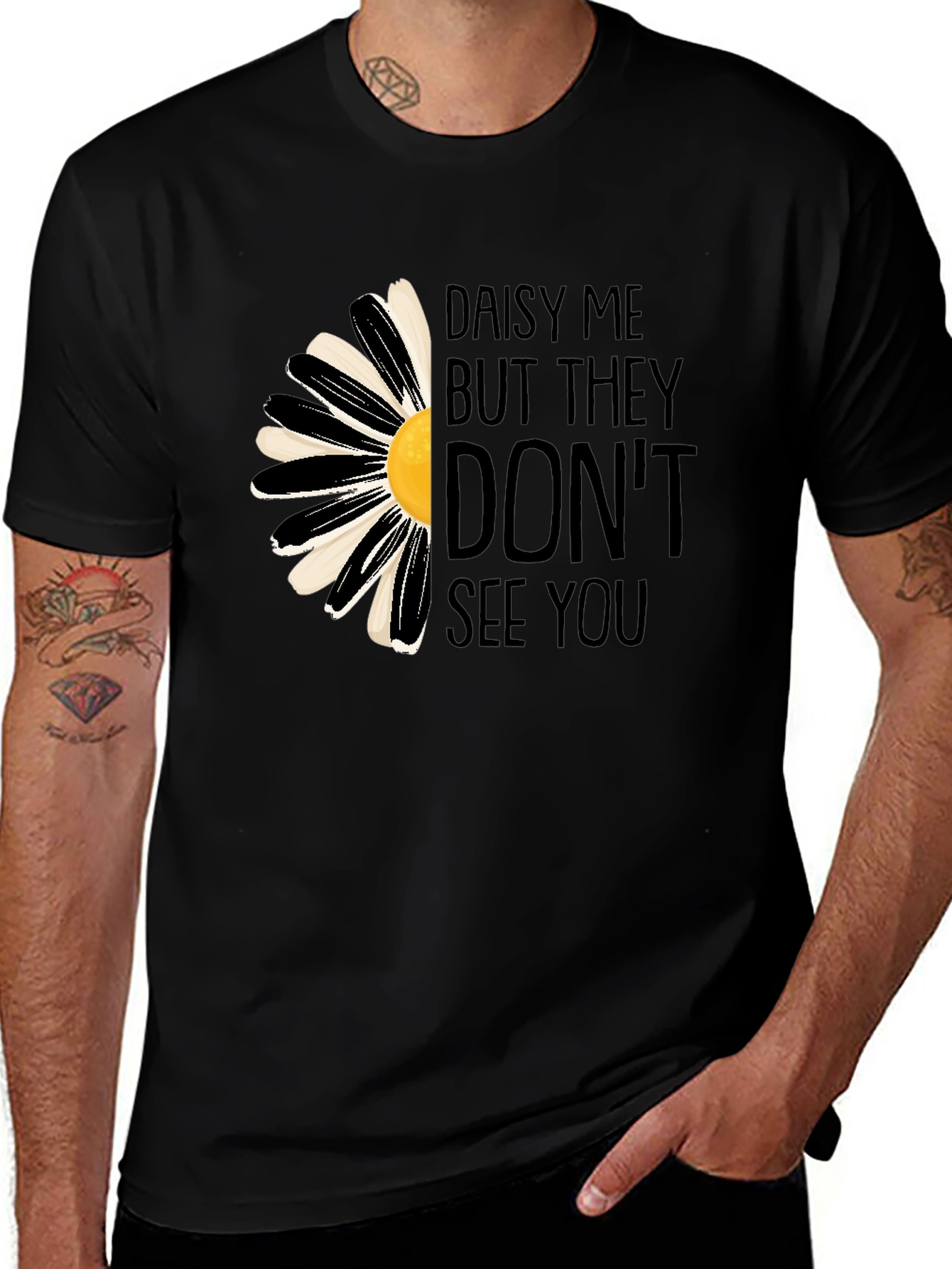 Variant 16 of Daisy Me Shirt - Dark Humor Floral Tee
