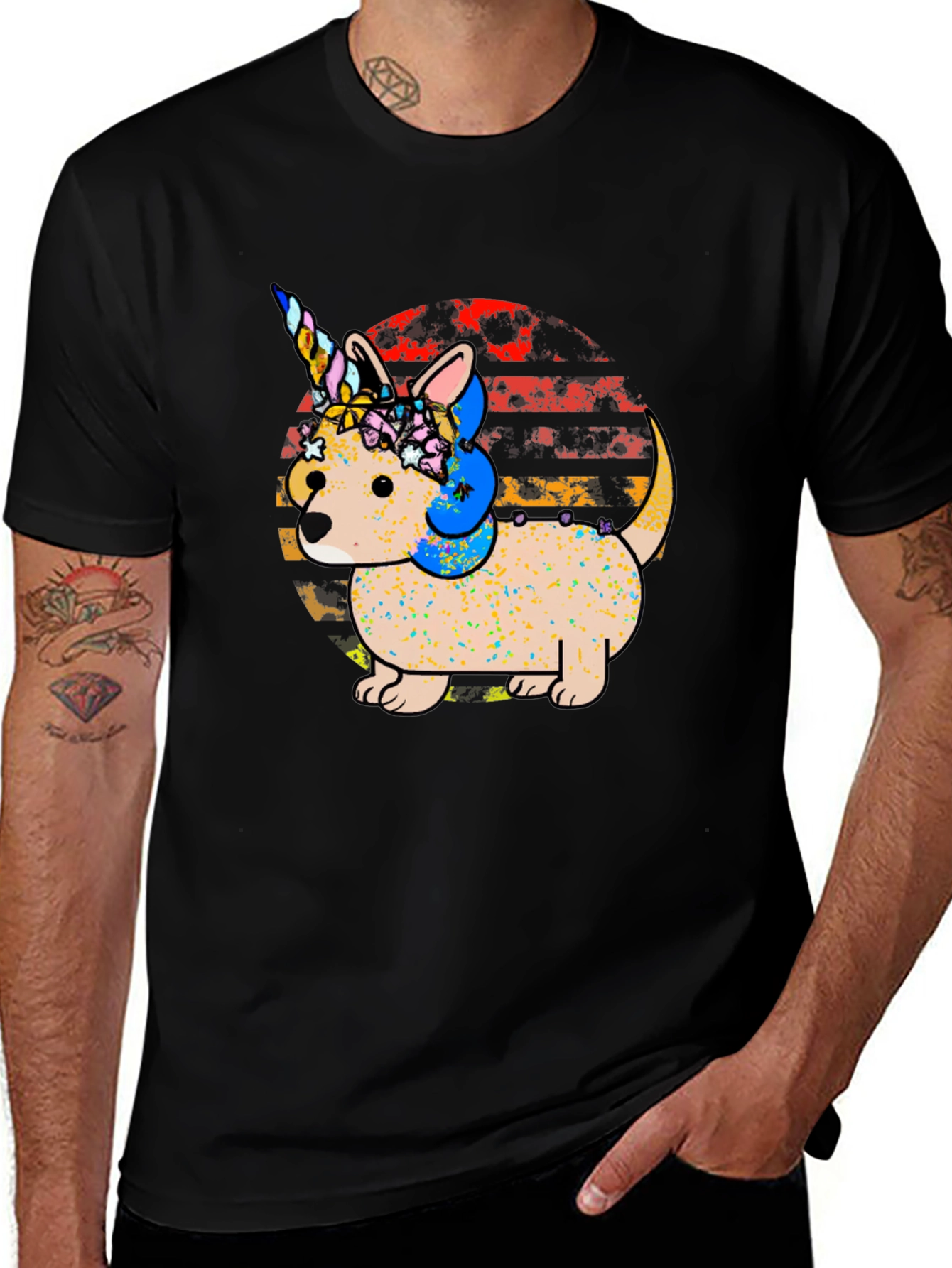 Variant 3 of Unicorn Dog T-Shirt - Novelty Graphic Tee