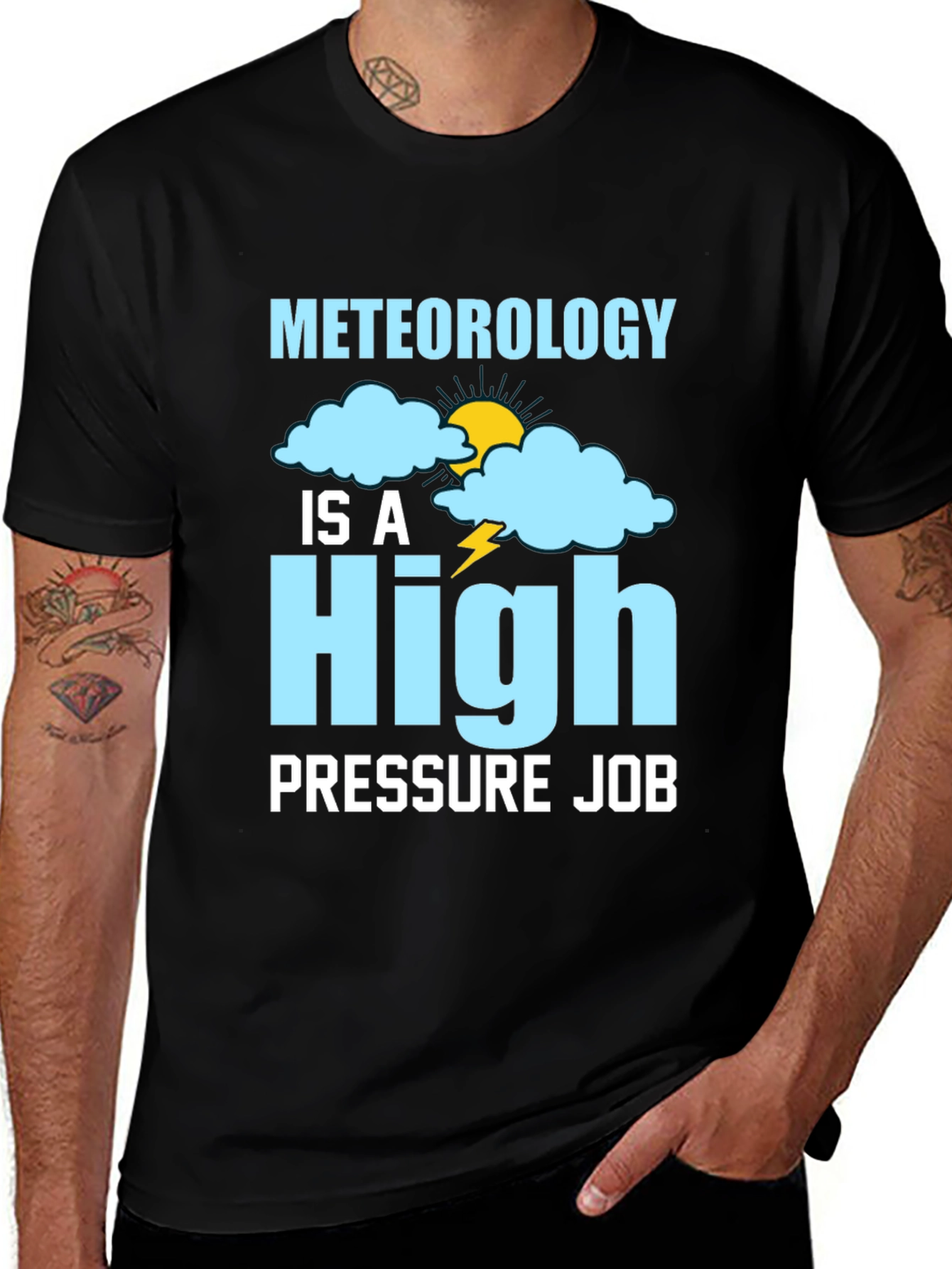 Variant 8 of Meteorology High Pressure Job T-Shirt Weather Forecast