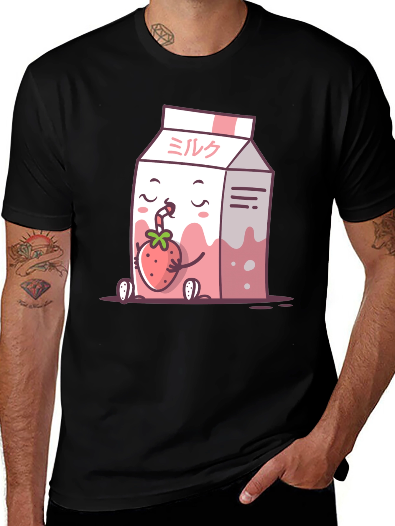 Variant 22 of Strawberry Milk Carton Graphic Tee - Unisex