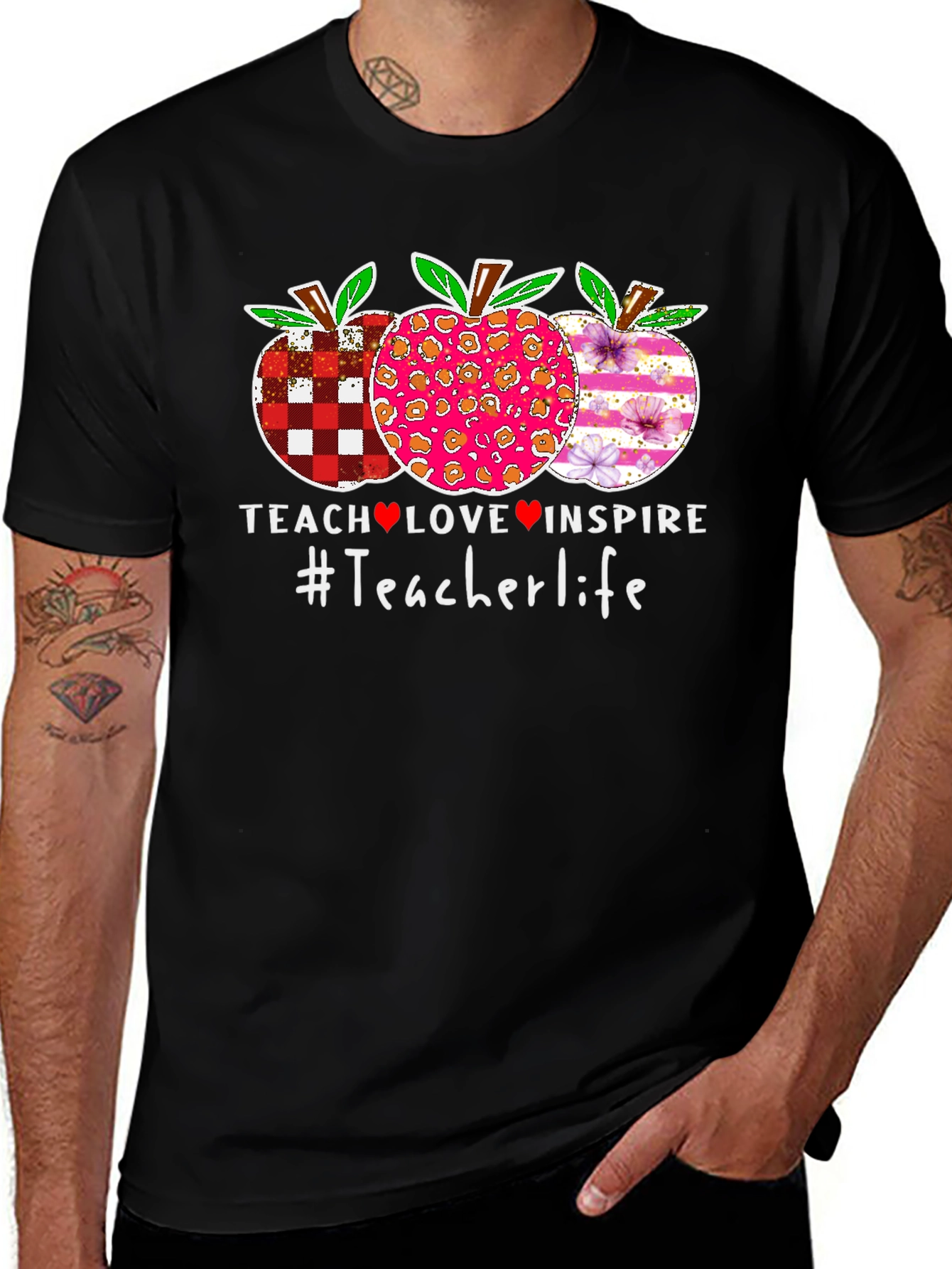 Variant 23 of Teach Love Inspire Teacher Life Graphic T-Shirt