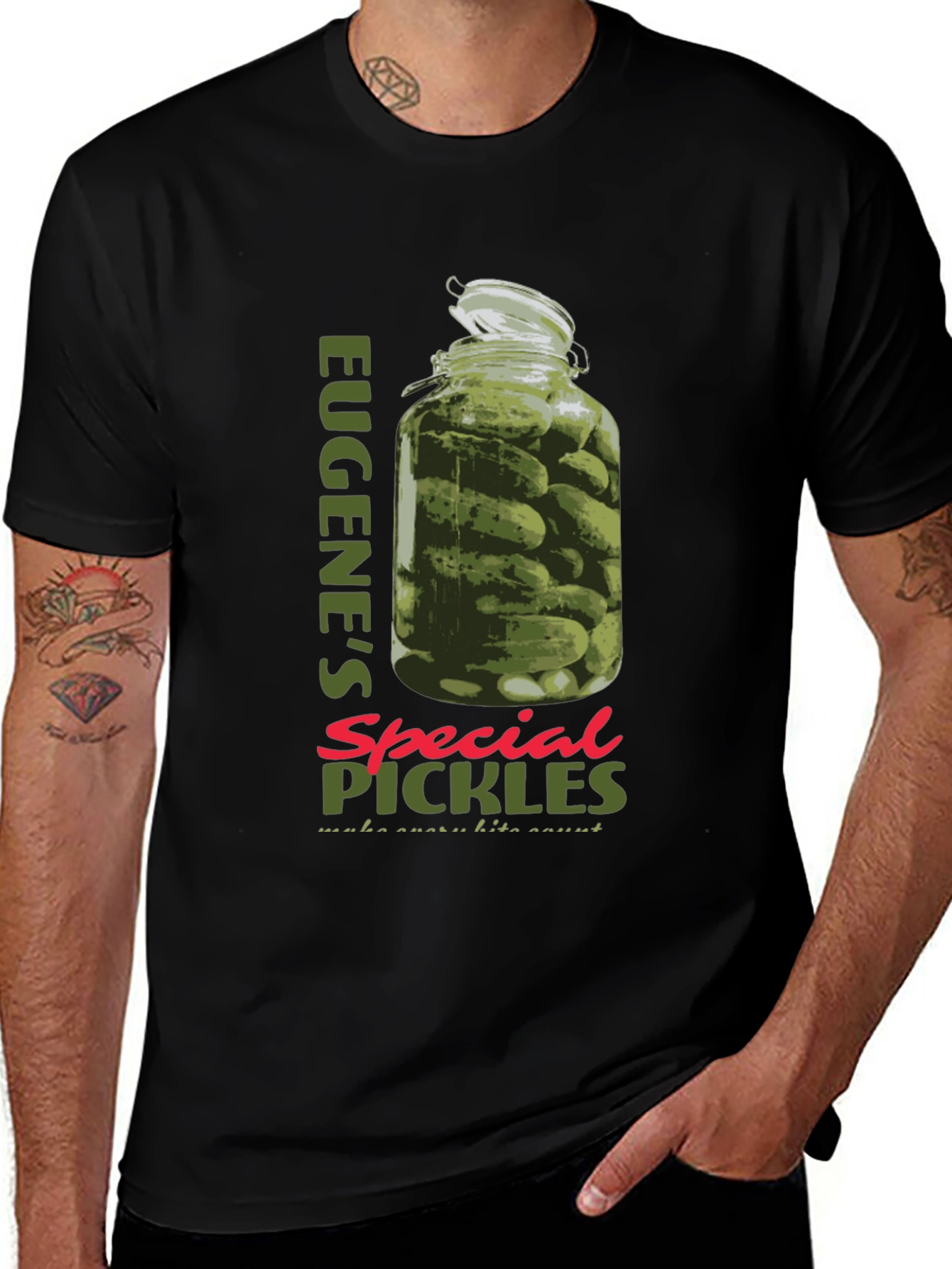 Variant 8 of Eugene's Special Pickles Graphic T-Shirt