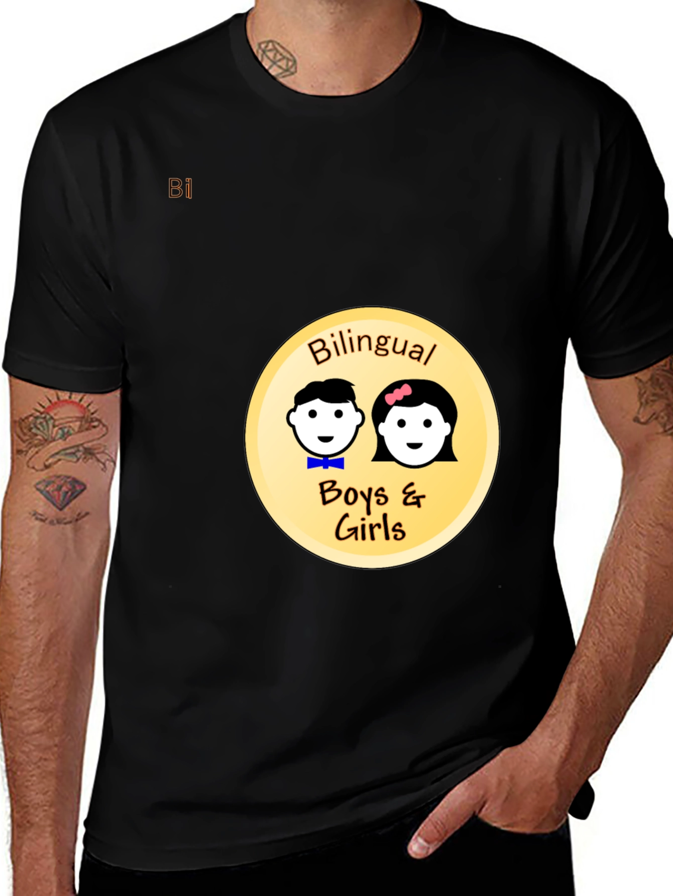 Bilingual Boys & Girls Black T-Shirt