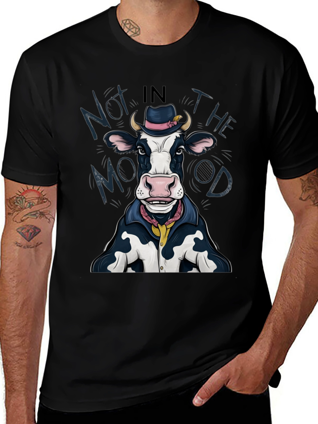 Variant 18 of Funny Cow Graphic Tee - Not in the Mood