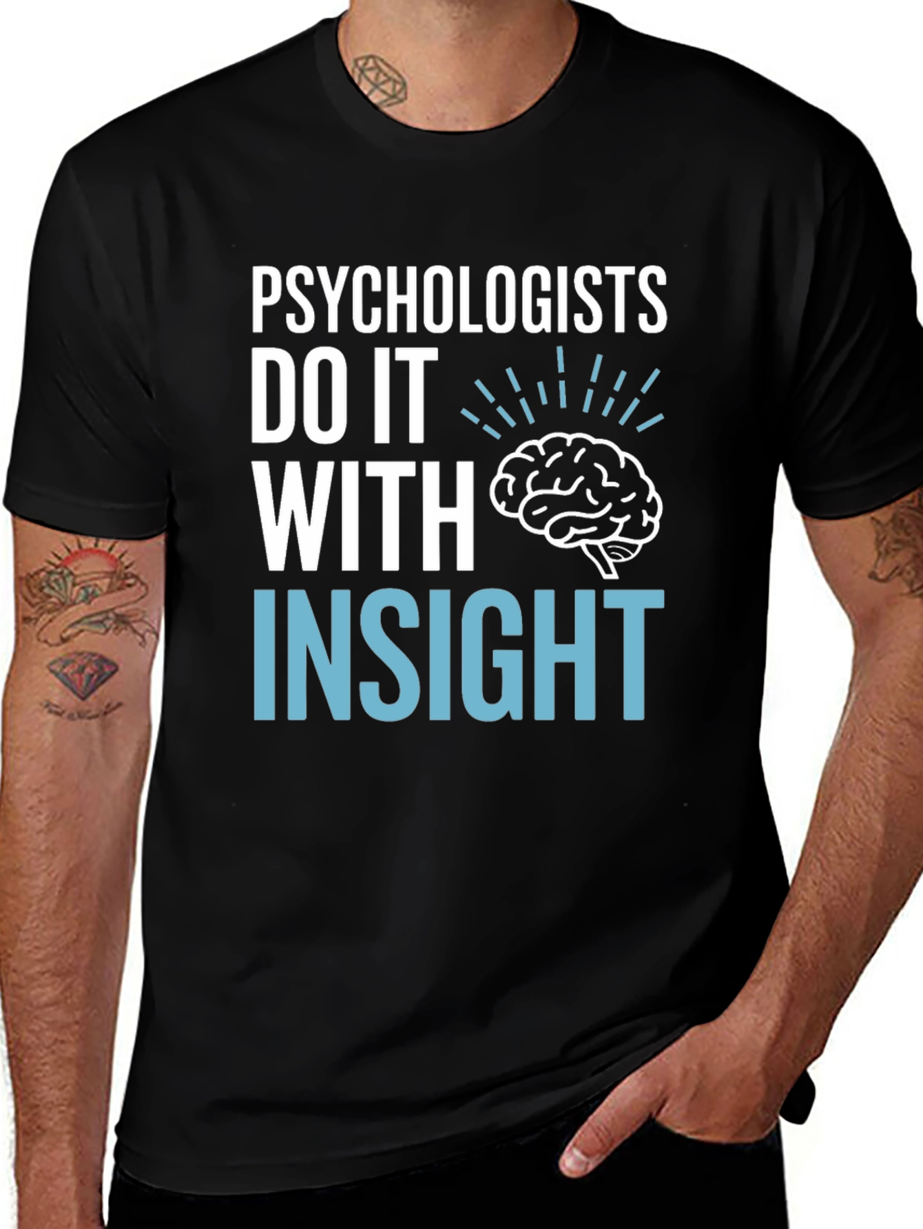 Variant 21 of Psychologist Insight T-Shirt, Novelty Brain Tee
