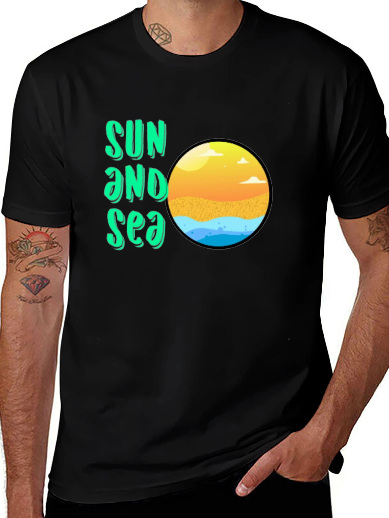 Variant 11 of Sun and Sea Graphic Tee - Relaxed Fit