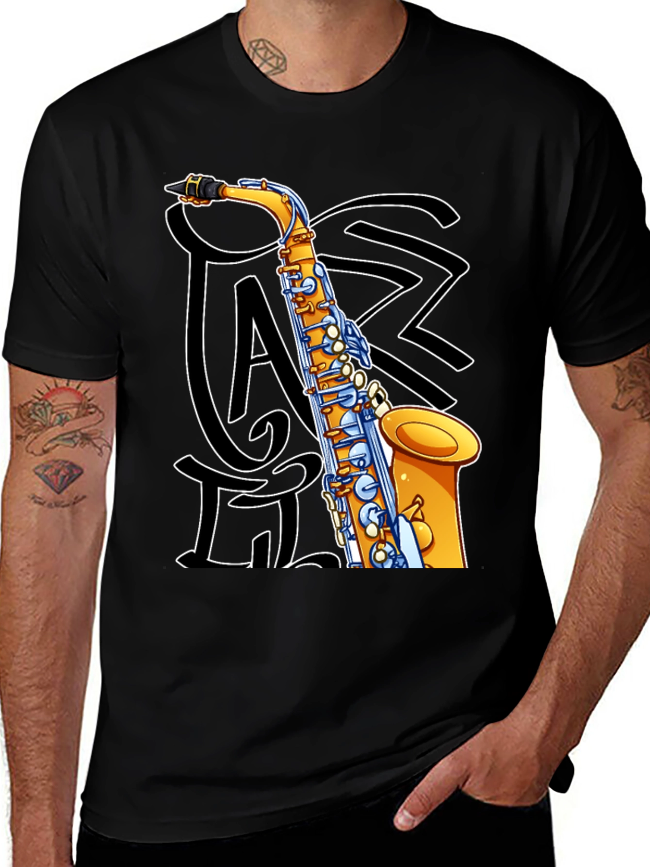 Variant 25 of Jazz Saxophone Graphic T-Shirt