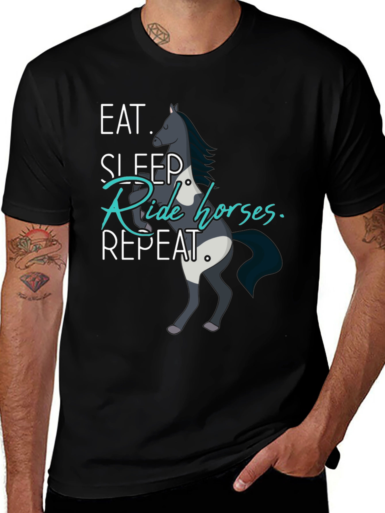 Variant 22 of Eat, Sleep, Ride Horses T-Shirt