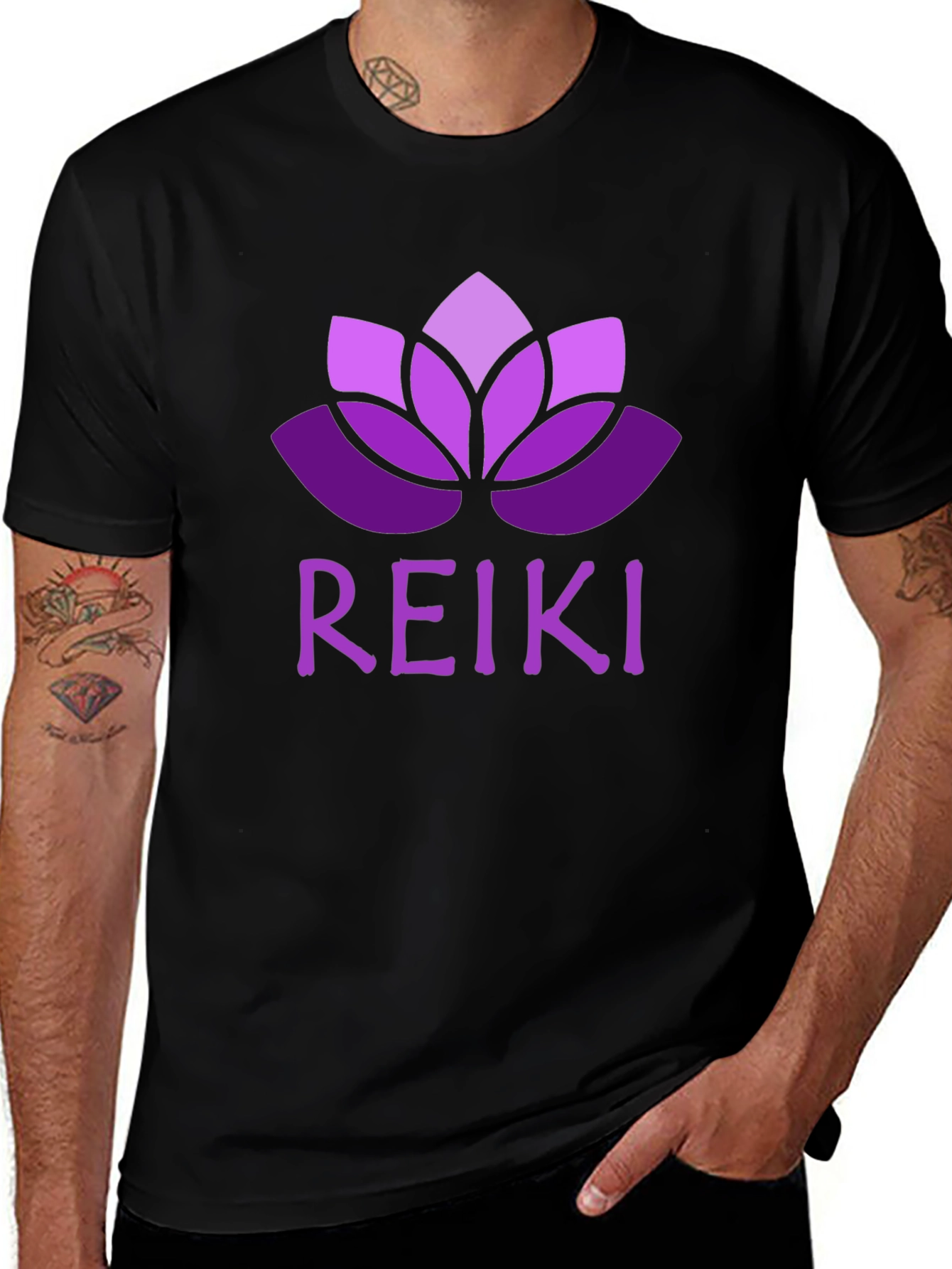 Reiki Lotus Flower T-Shirt, Spiritual Energy Tee