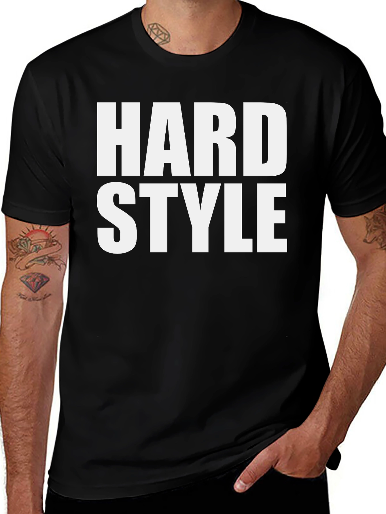 Variant 29 of Hard Style Black Graphic T-Shirt