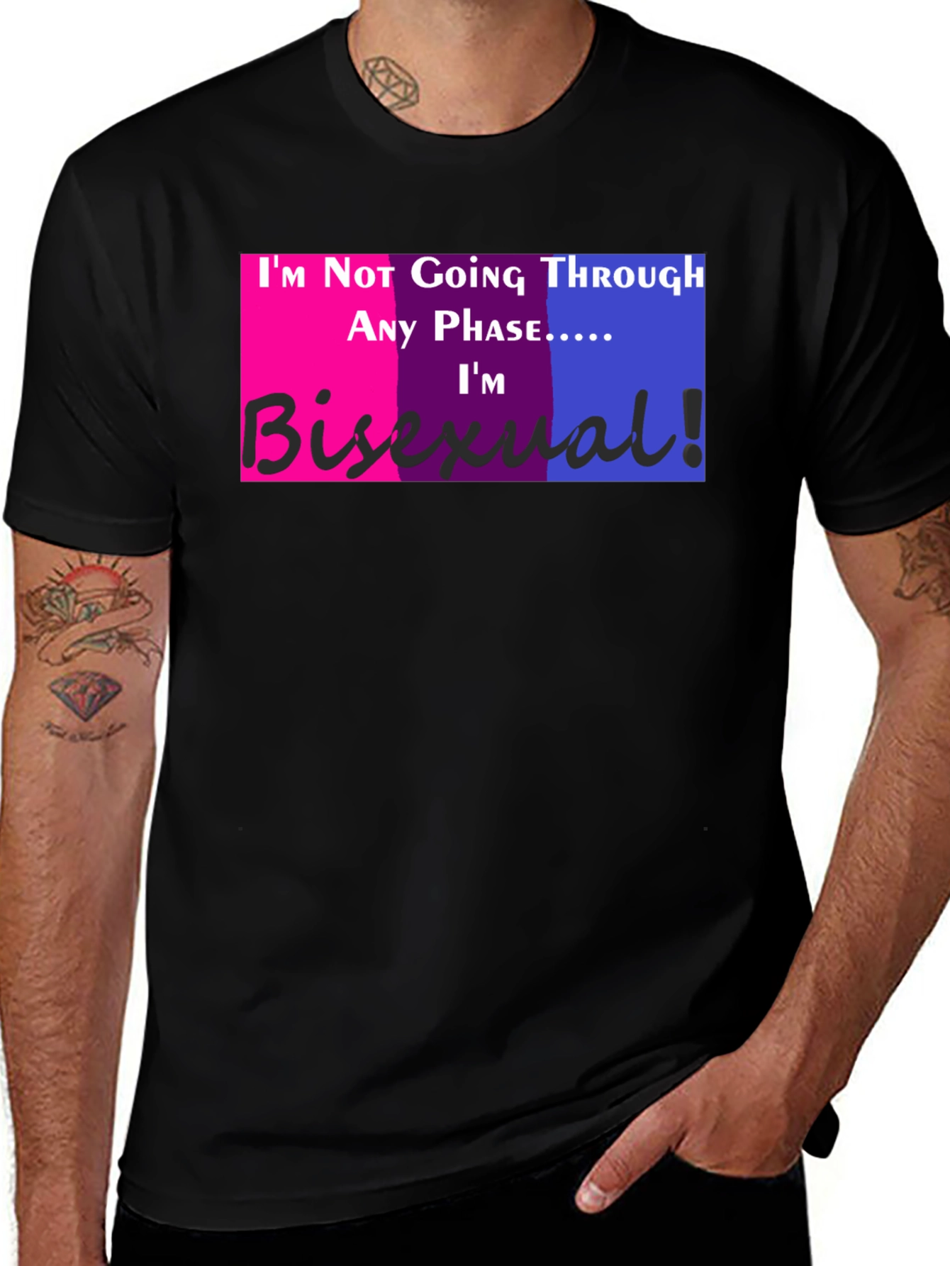 Variant 21 of Bisexual Pride T-Shirt - I'm Not Going Through A Phase