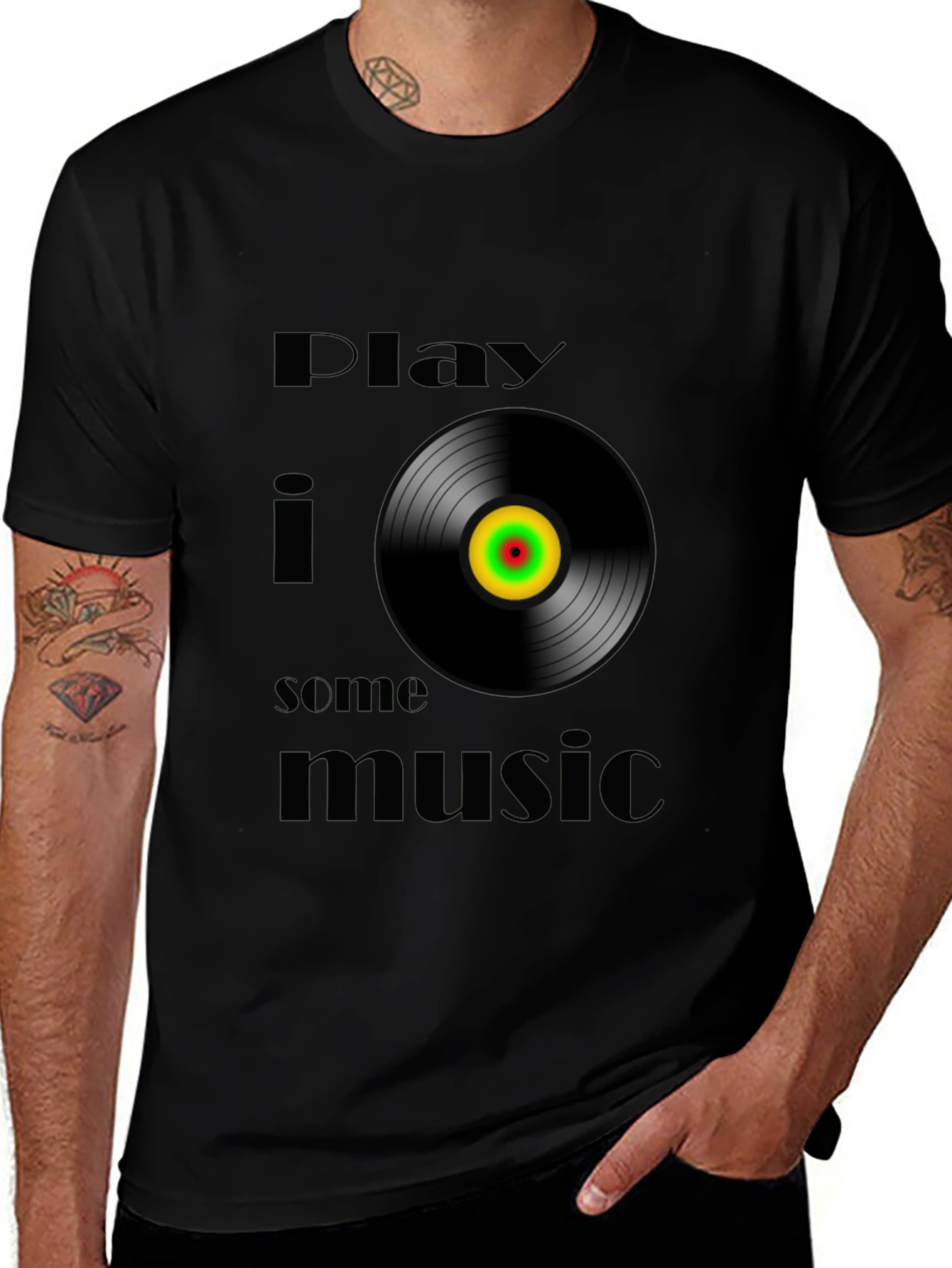 Variant 26 of Play Some Music T-Shirt - Vinyl Record Graphic Tee