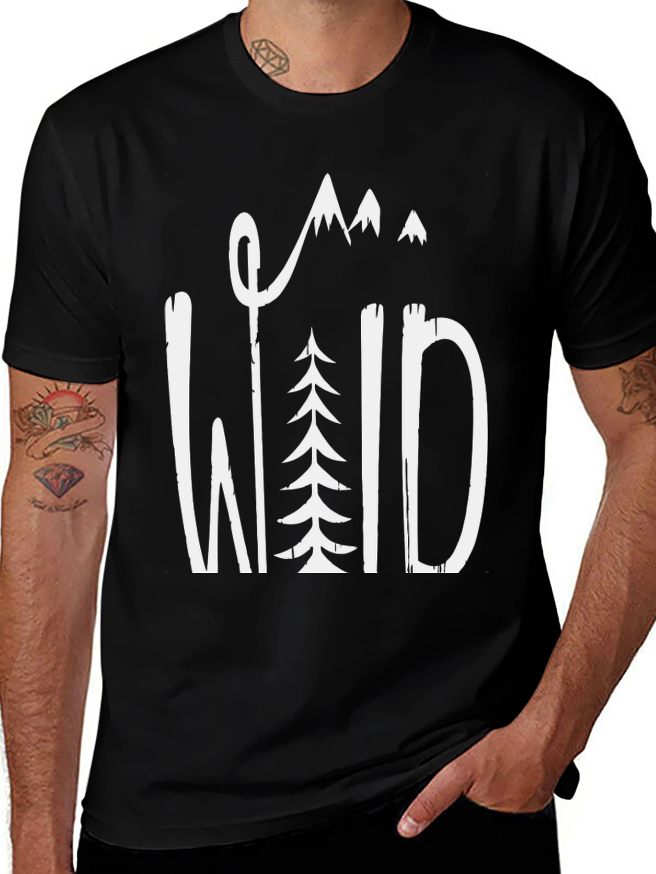 Variant 18 of Wild Adventure Black Graphic T-Shirt