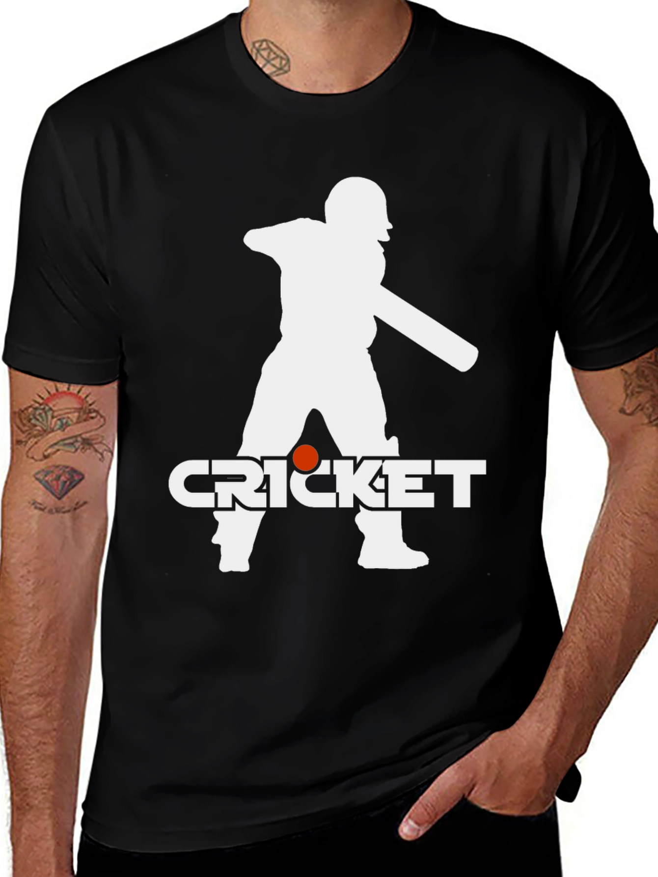 Variant 17 of Cricket Player Graphic T-Shirt