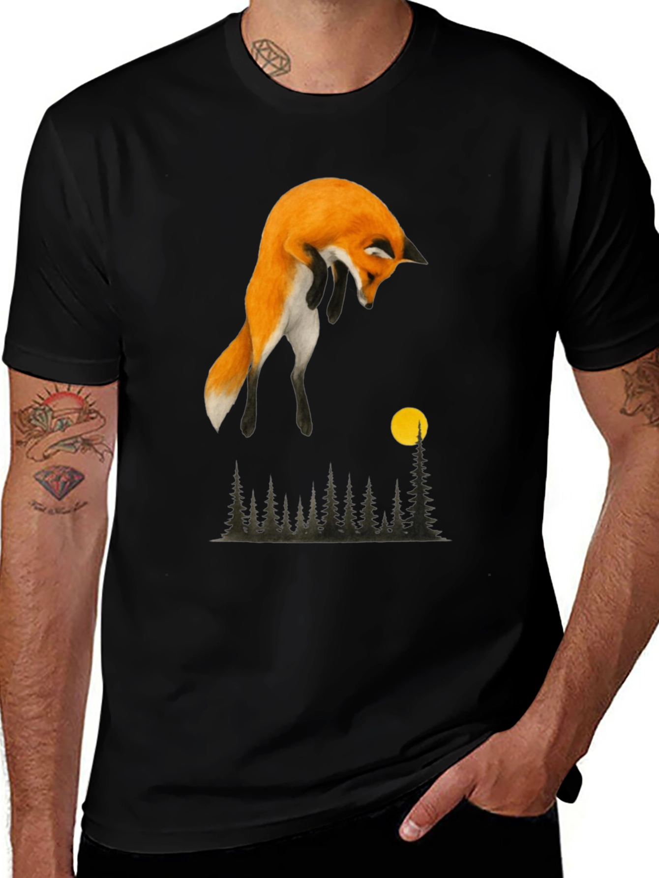 Variant 25 of Fox Moon Forest Graphic Tee