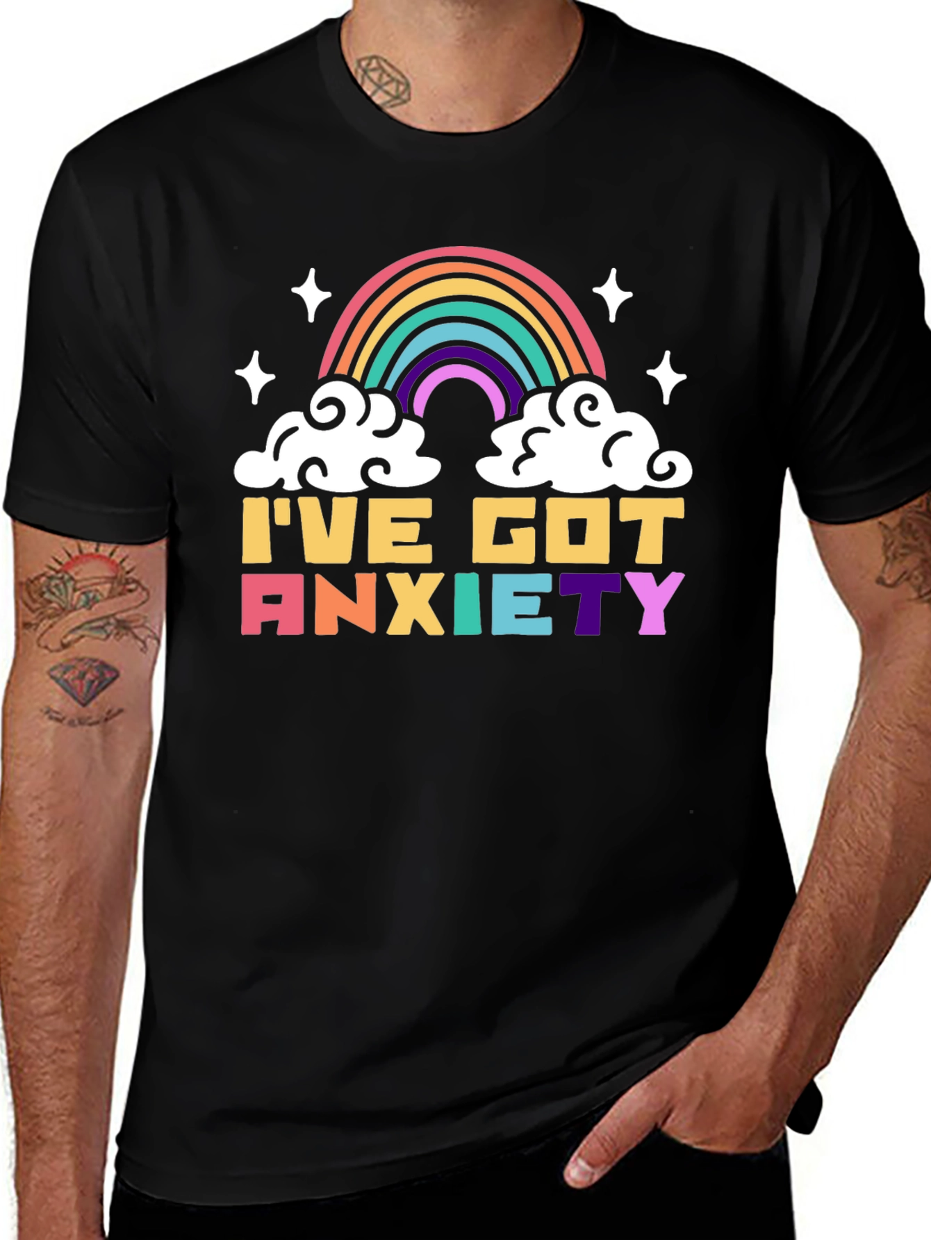 Variant 7 of I've Got Anxiety Rainbow Graphic Tee
