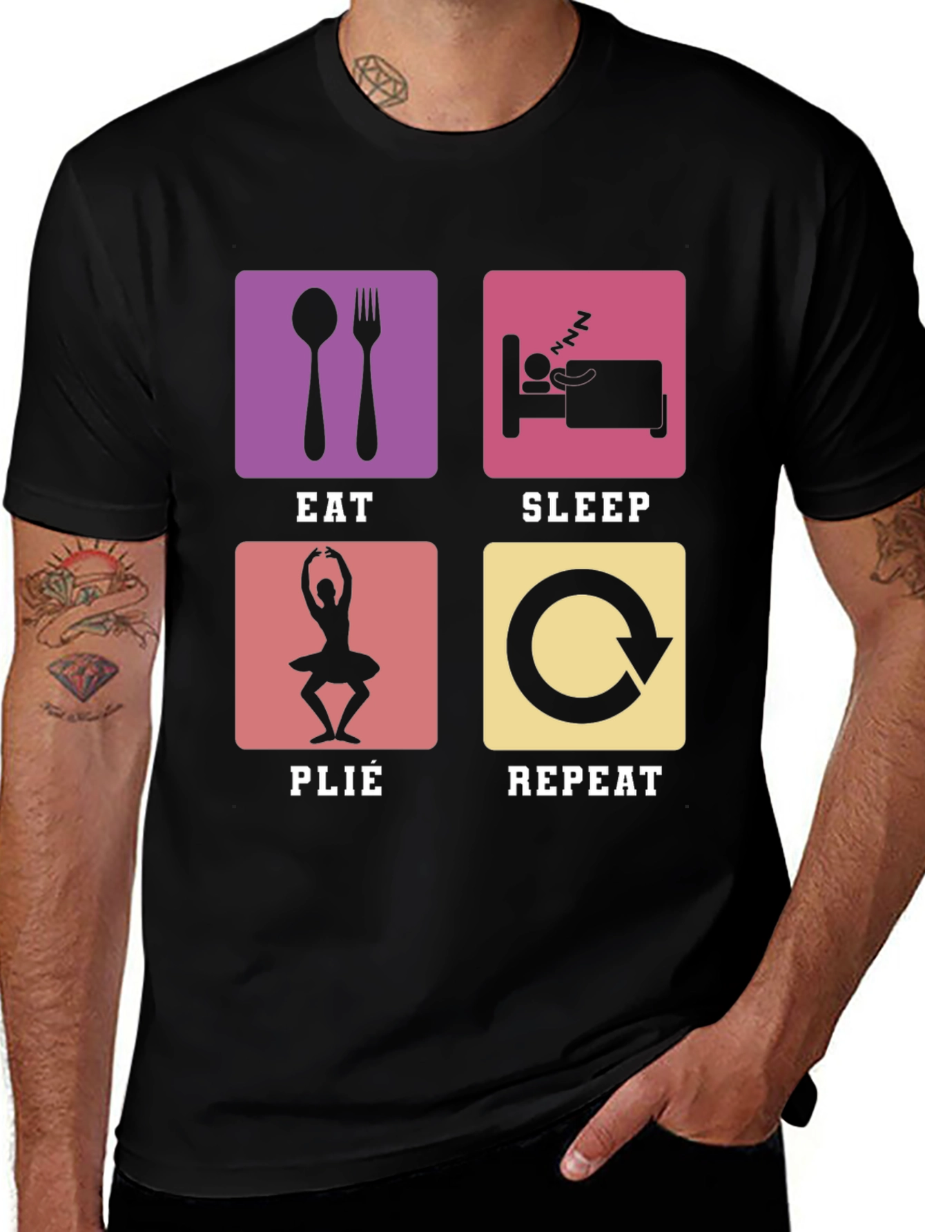 Variant 11 of Eat Sleep Plie Repeat T-Shirt - Ballet Dancer Gift