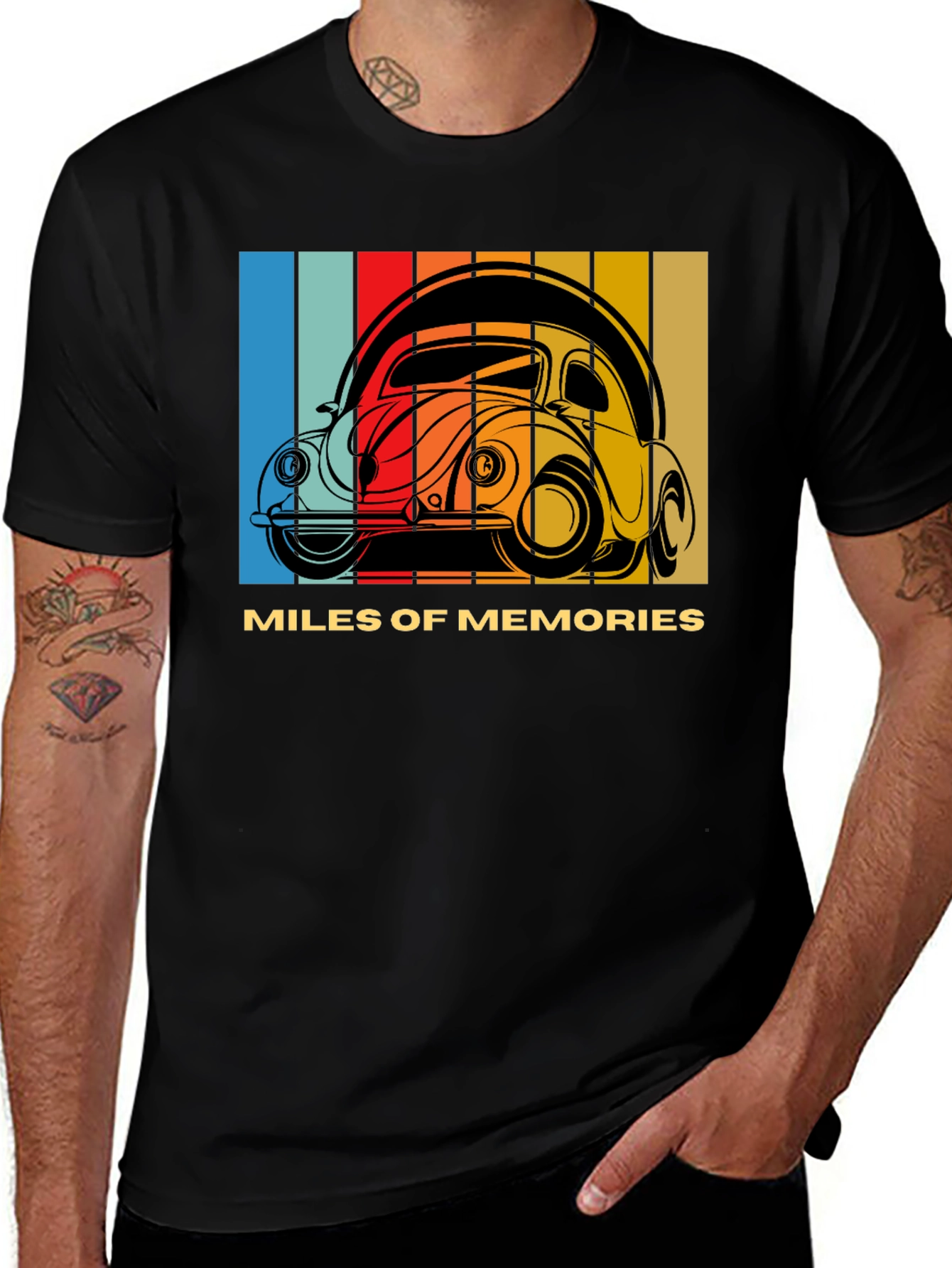 Miles of Memories VW Beetle Retro T-Shirt