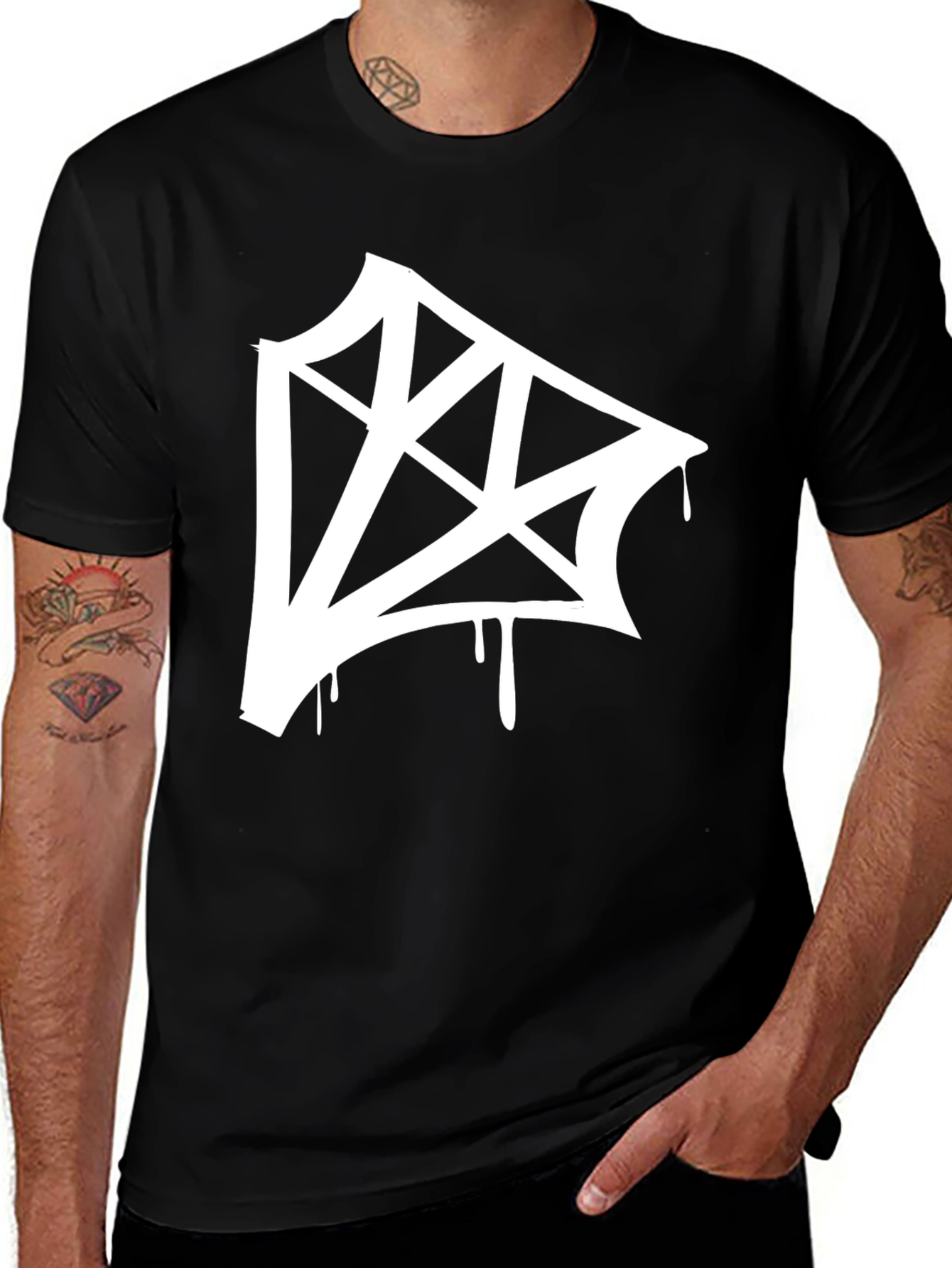 Variant 24 of Bold Graphic Tee - Abstract Diamond Design