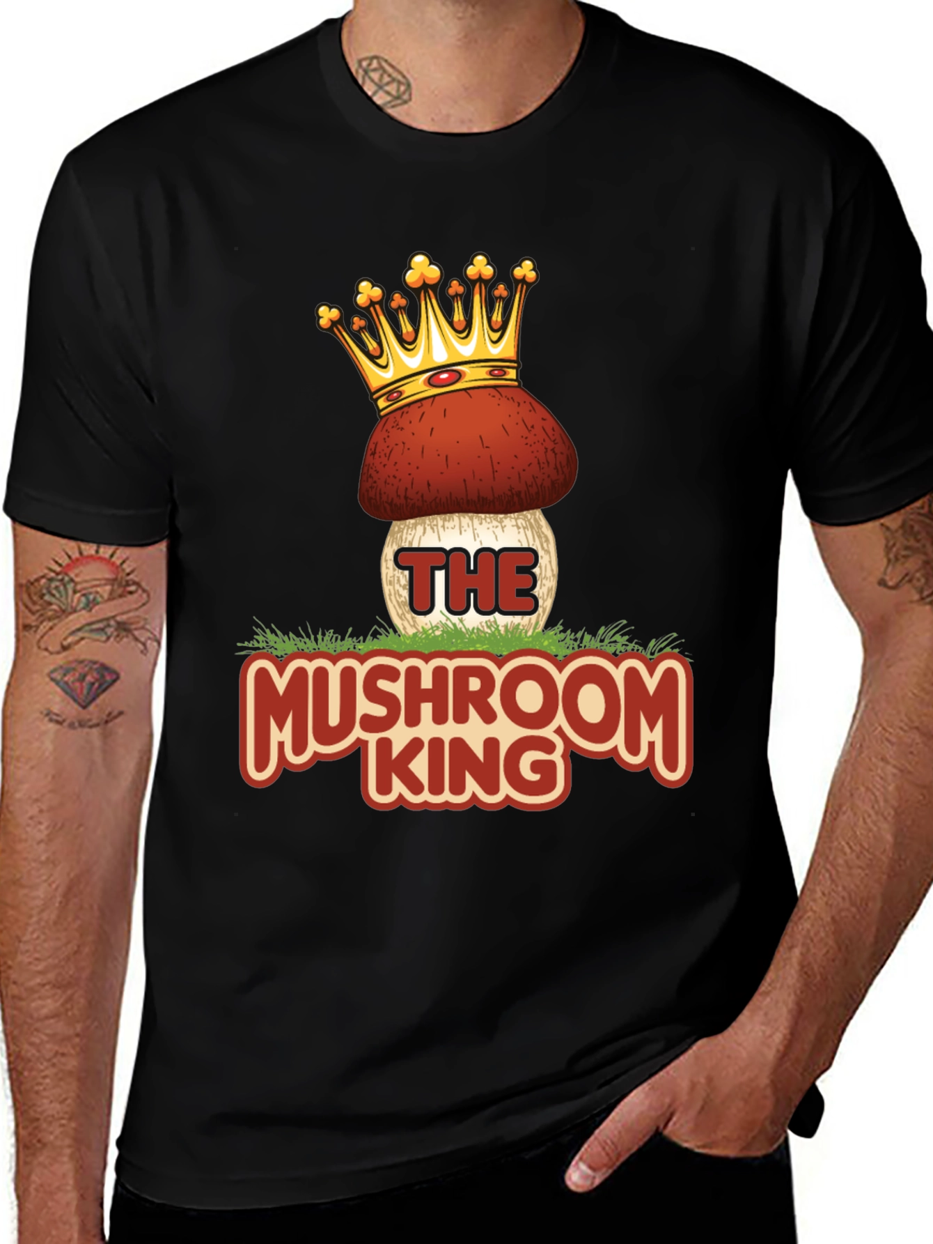 Variant 30 of Mushroom King Graphic Tee - Novelty T-Shirt