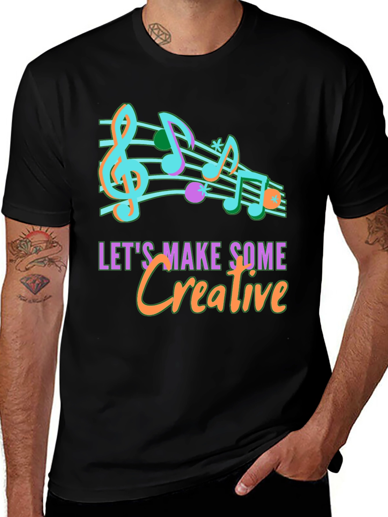Variant 7 of Creative Music Notes Graphic T-Shirt
