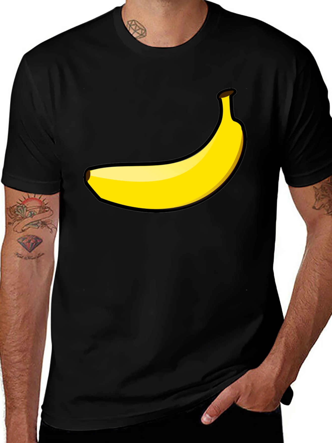 Variant 12 of Banana Graphic Black T-Shirt