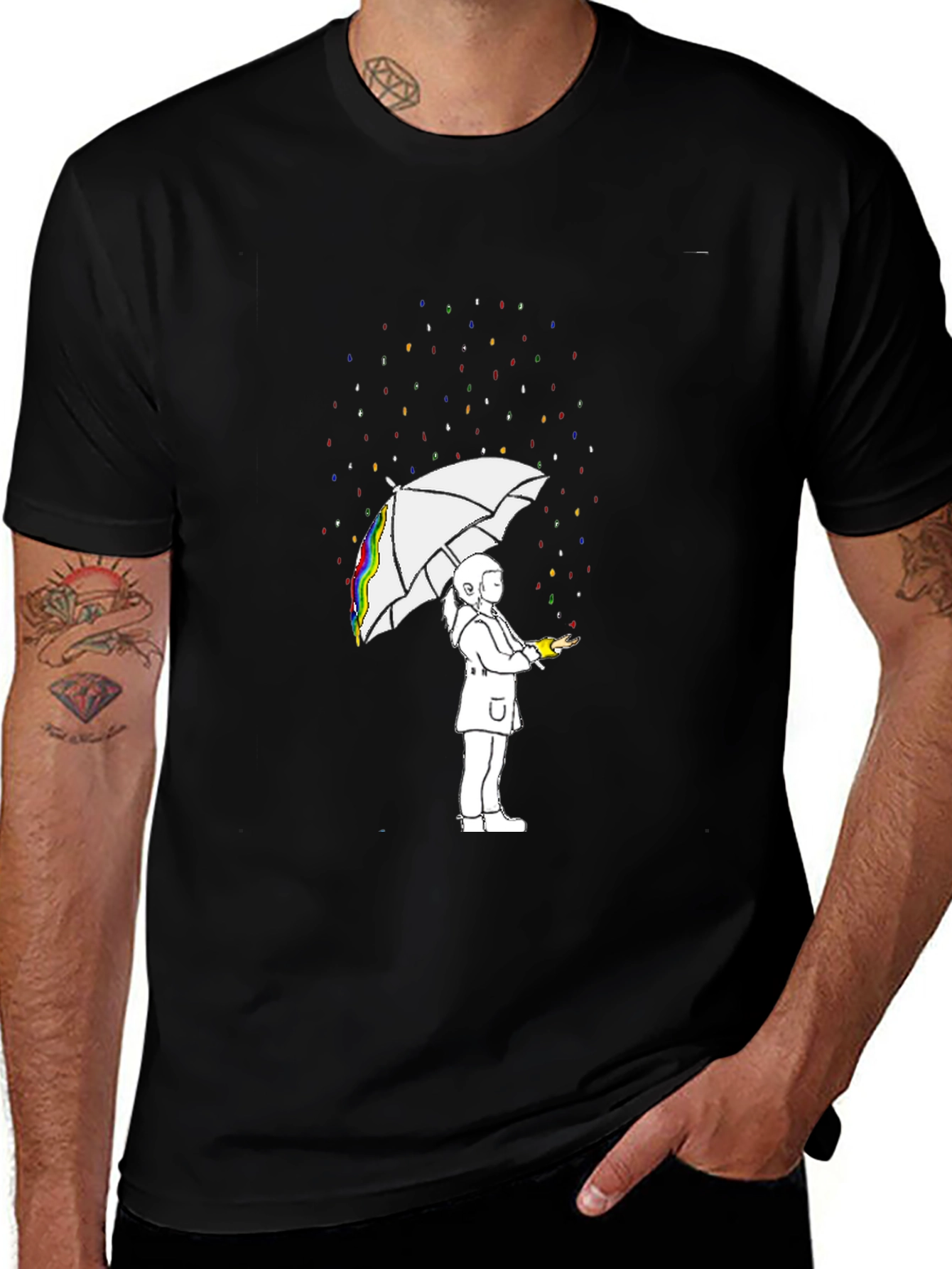 Variant 3 of Rainbow Rain Umbrella T-Shirt