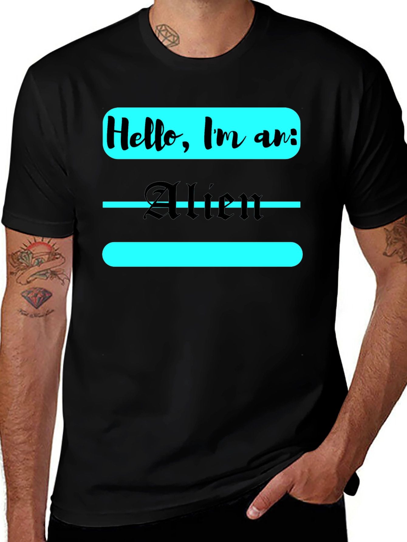 Variant 4 of Hello, I'm an Alien T-Shirt