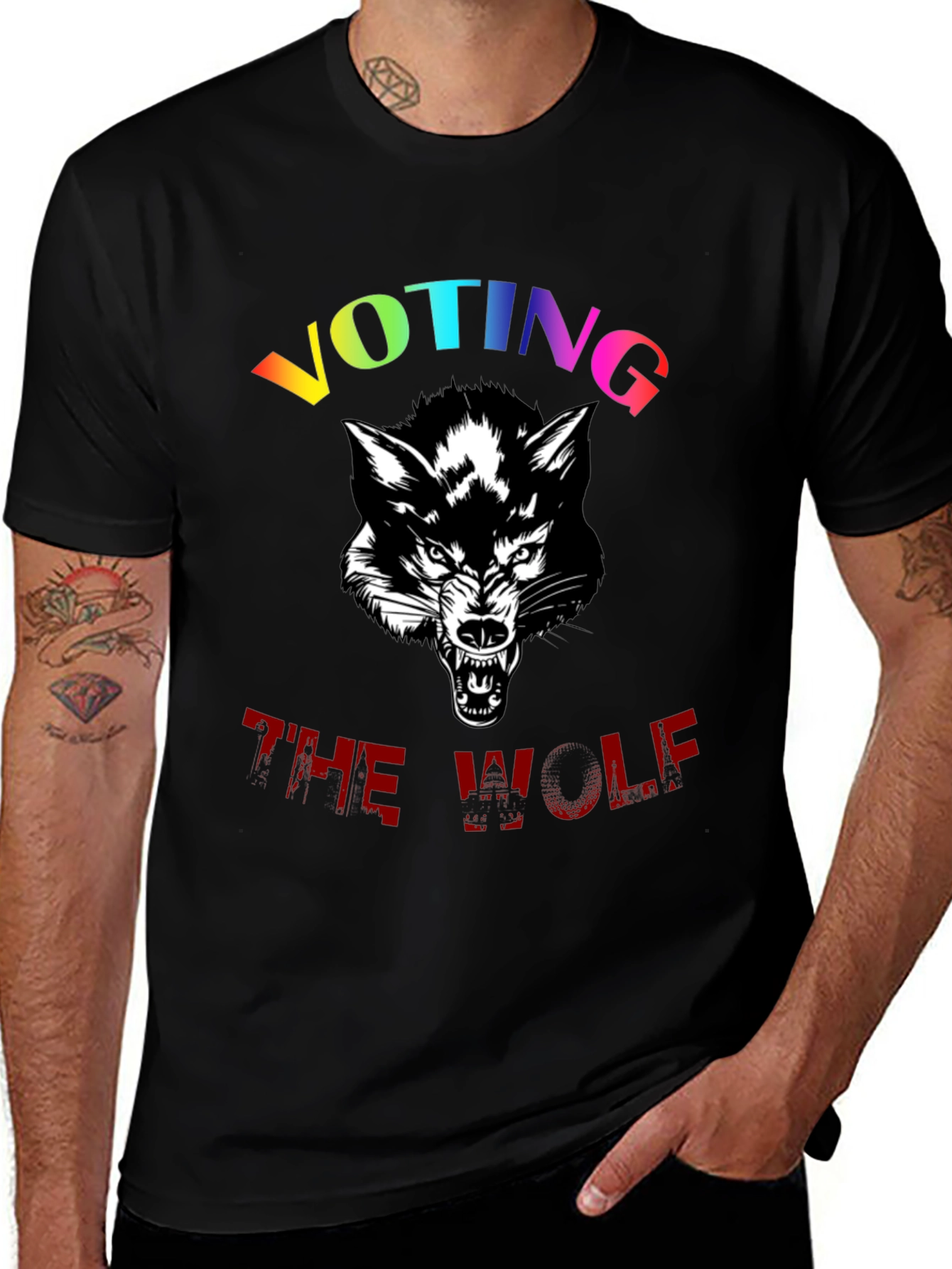 Variant 16 of Voting The Wolf Graphic Tee