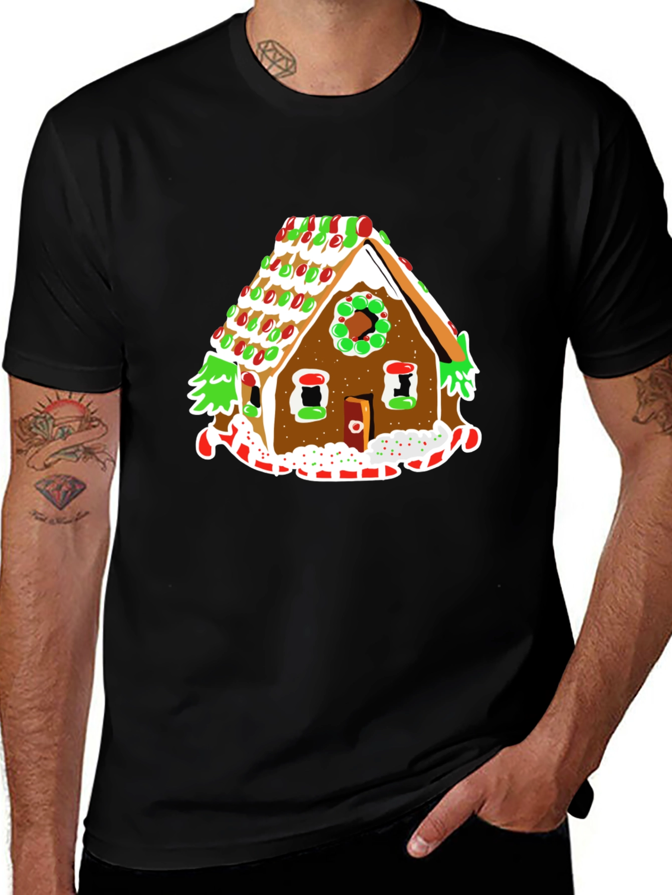 Variant 14 of Festive Gingerbread House T-Shirt