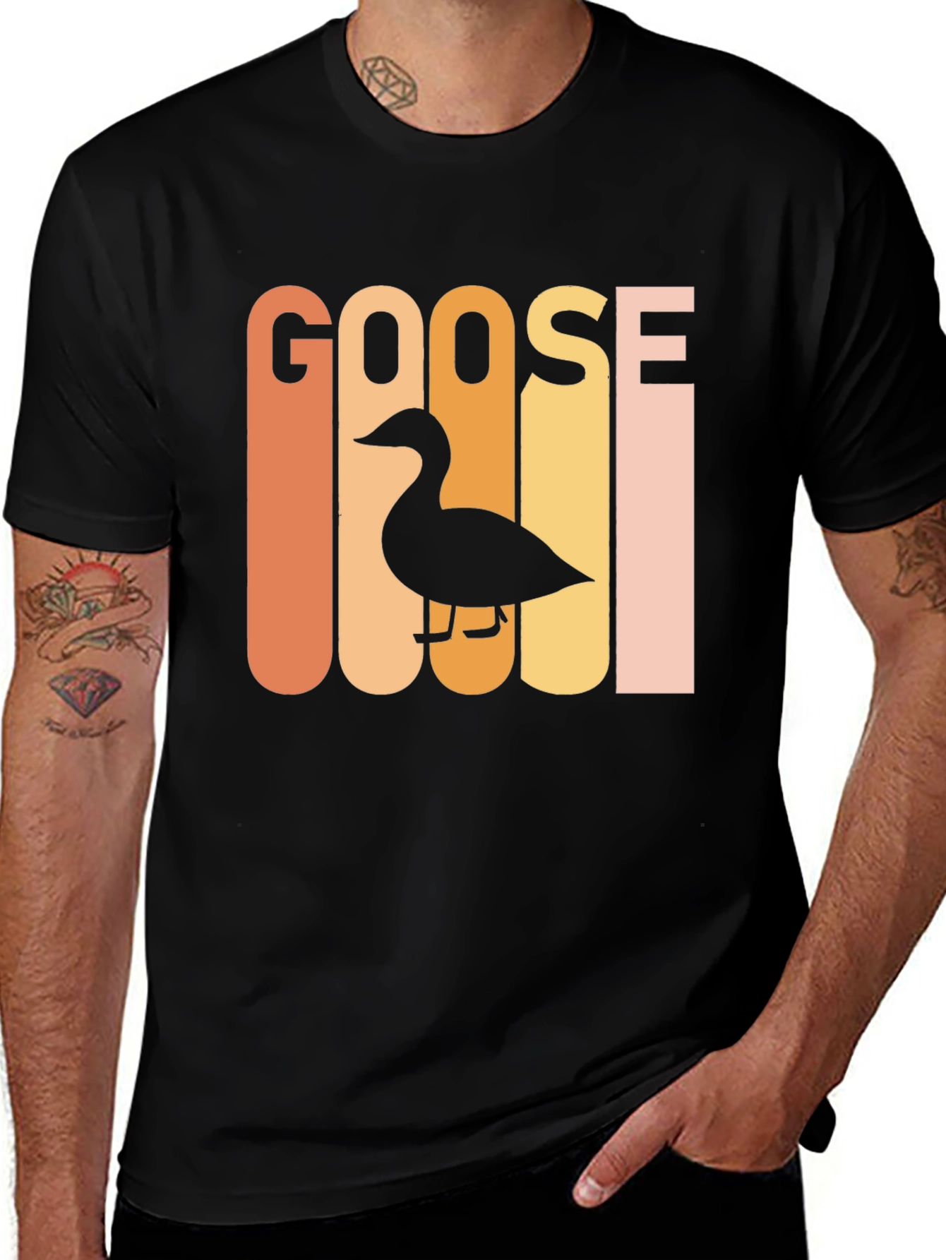 Variant 17 of Retro Goose Graphic Tee - Vintage Style