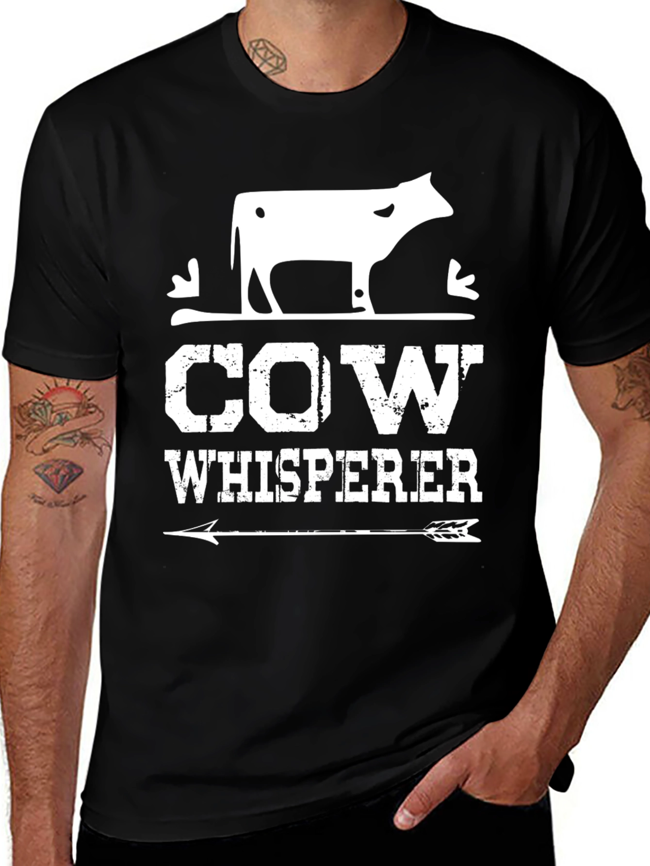 Variant 11 of Cow Whisperer Graphic Tee - Farm Animal T-Shirt