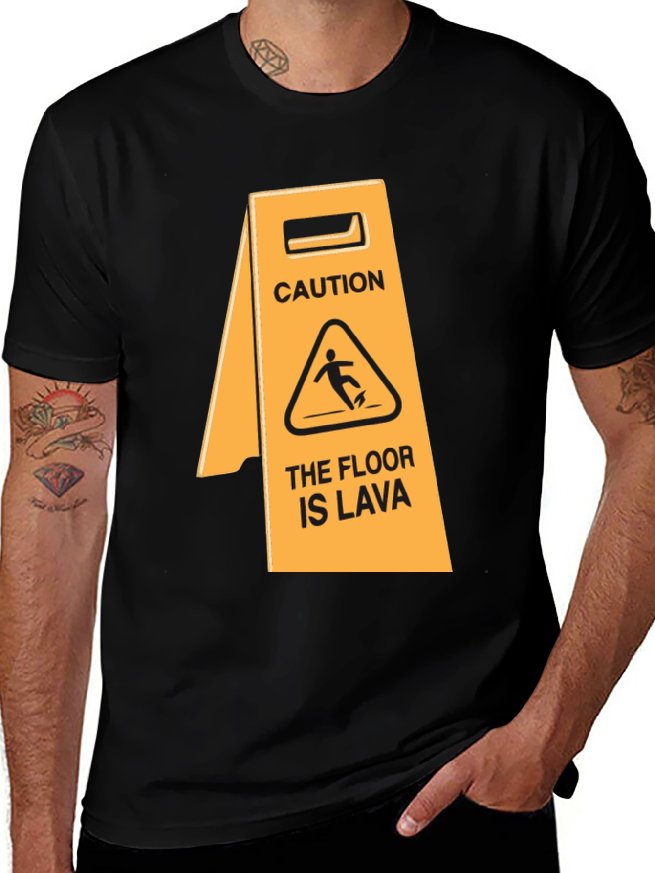 Variant 30 of Caution: The Floor Is Lava T-Shirt - Funny Novelty Tee
