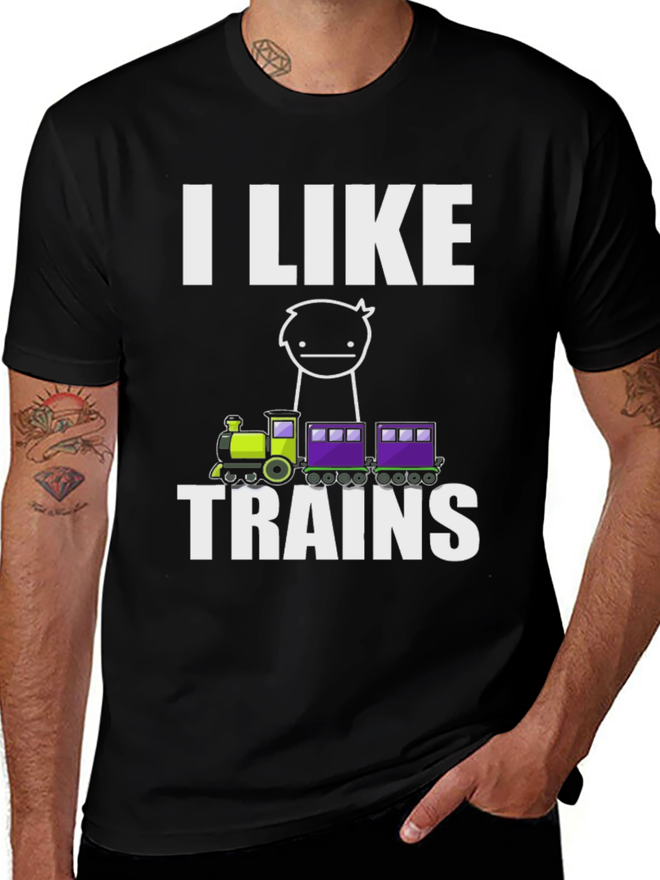 Variant 30 of I Like Trains Funny Meme T-Shirt