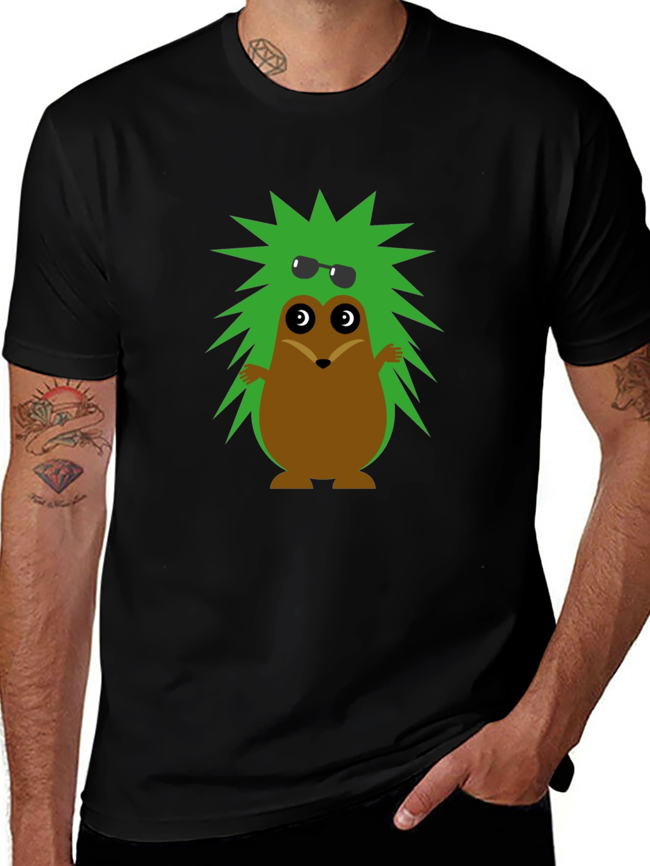 Variant 15 of Cool Hedgehog Graphic Tee - Stylish Novelty T-Shirt